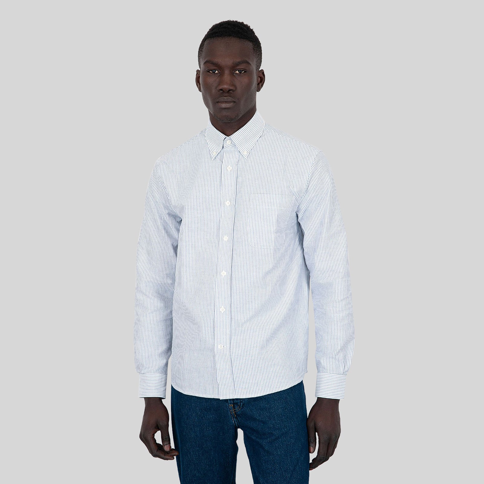 Sebago Camicia Doubling Ox Bianco/azzurro Unisex - 12