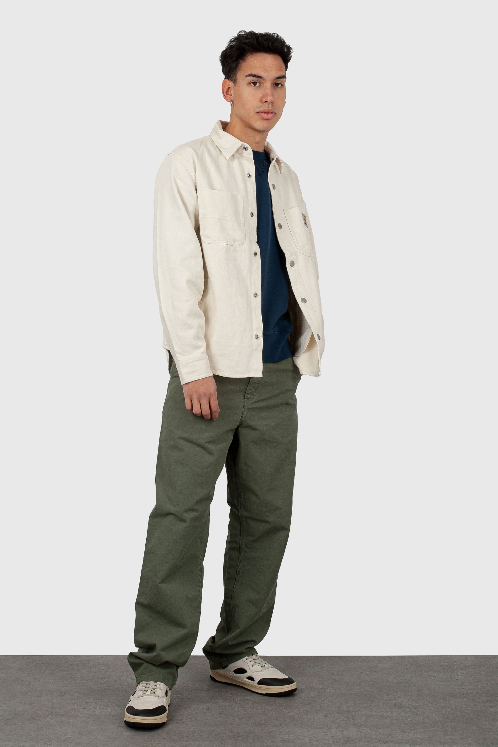 Carhartt Wip Single Knee Pant Verde Chiaro Uomo - 3