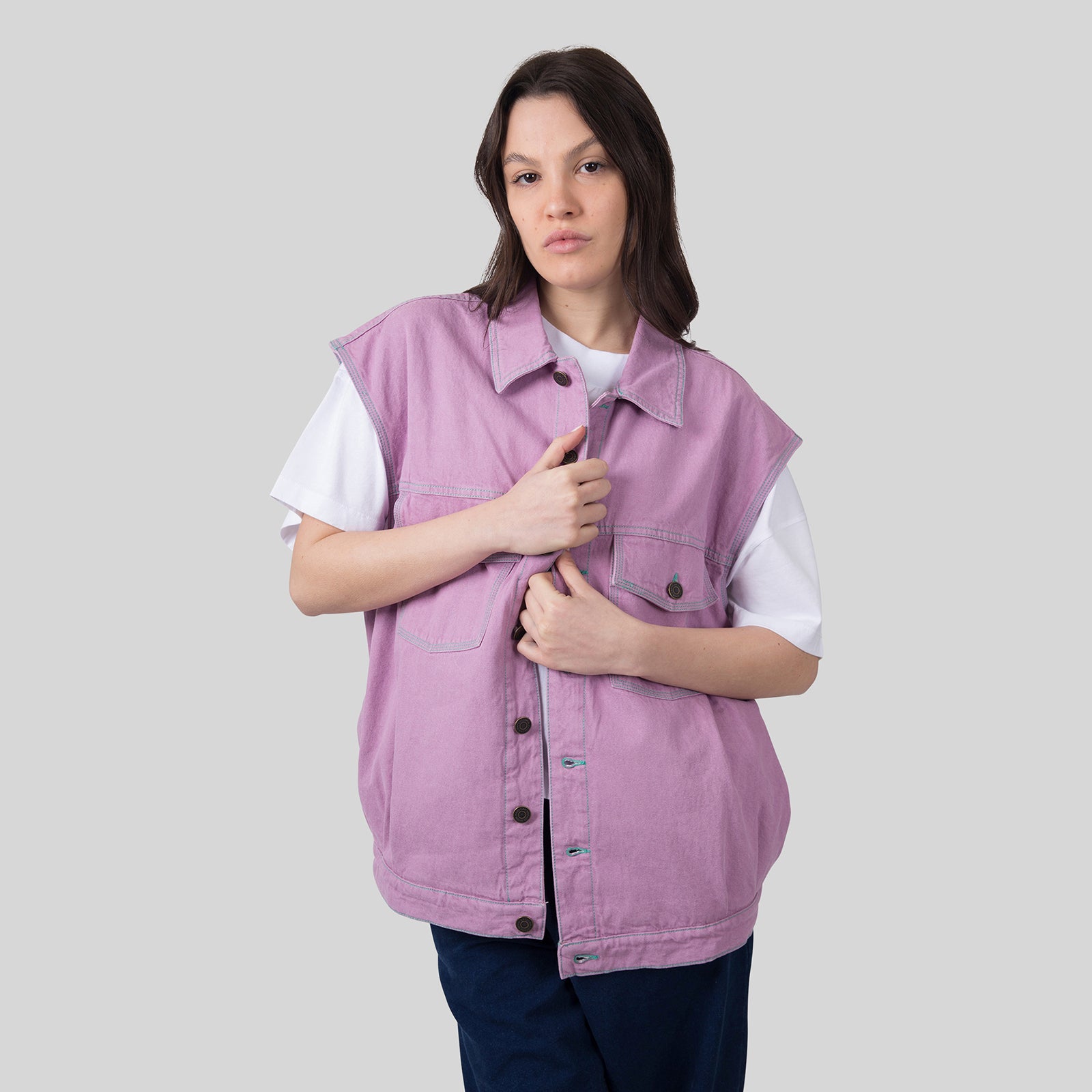 American Vintage Gilet Grezbay Rosa Donna - 7