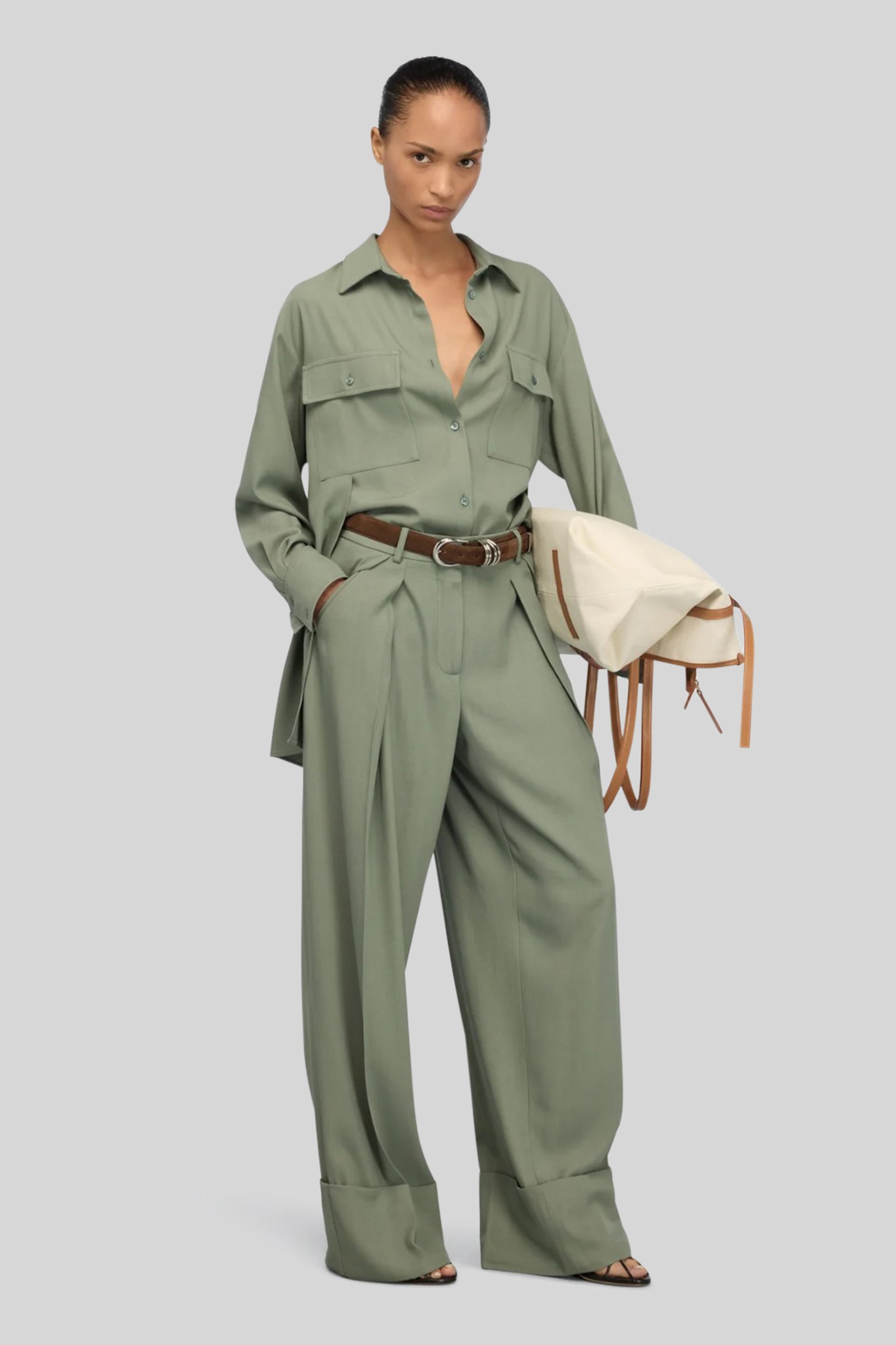 Semicouture Camicia Guadalupe Verde Salvia Donna - 1