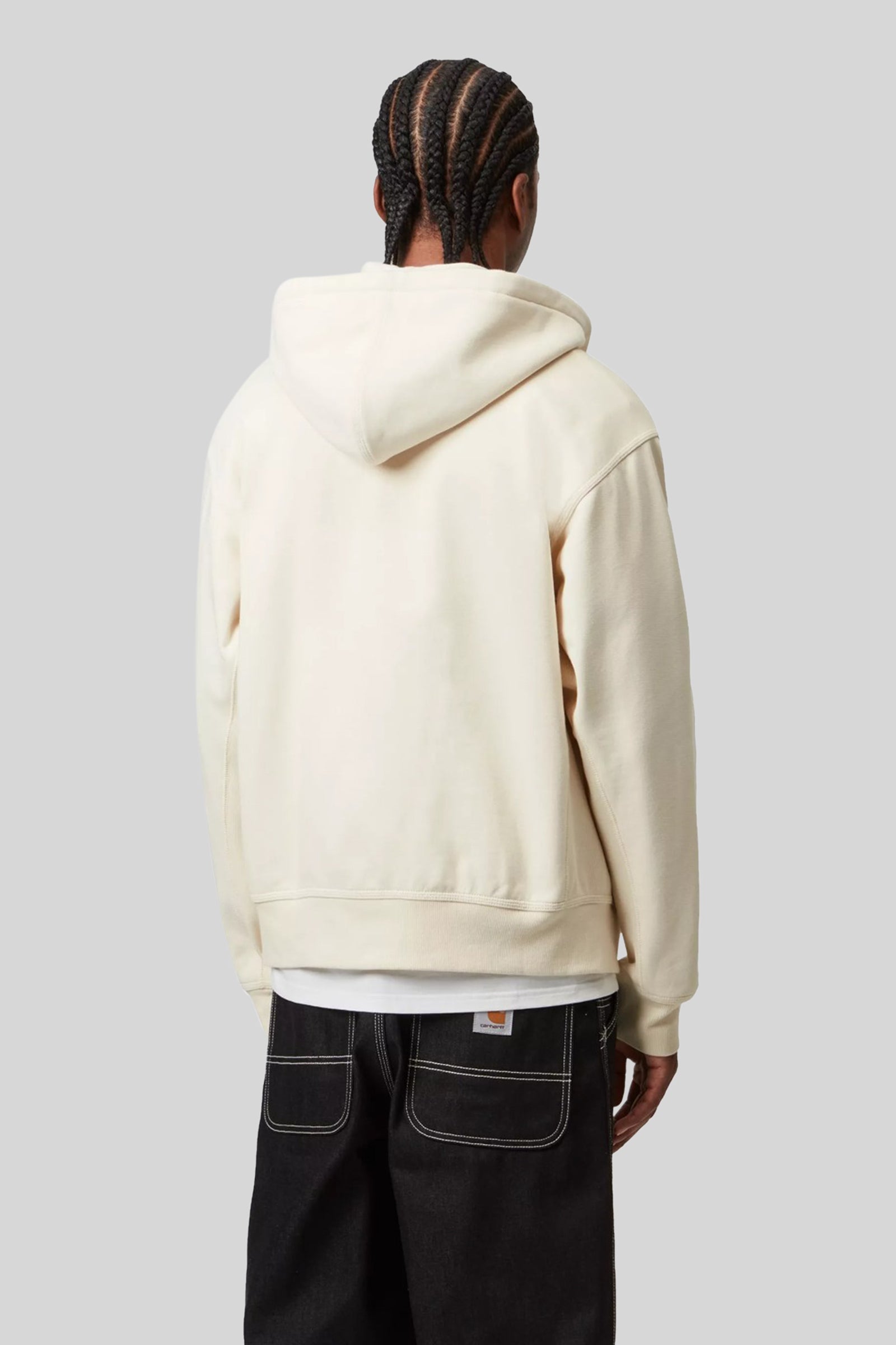 Carhartt Wip Hooded American Script Jacket Naturale Uomo - 3