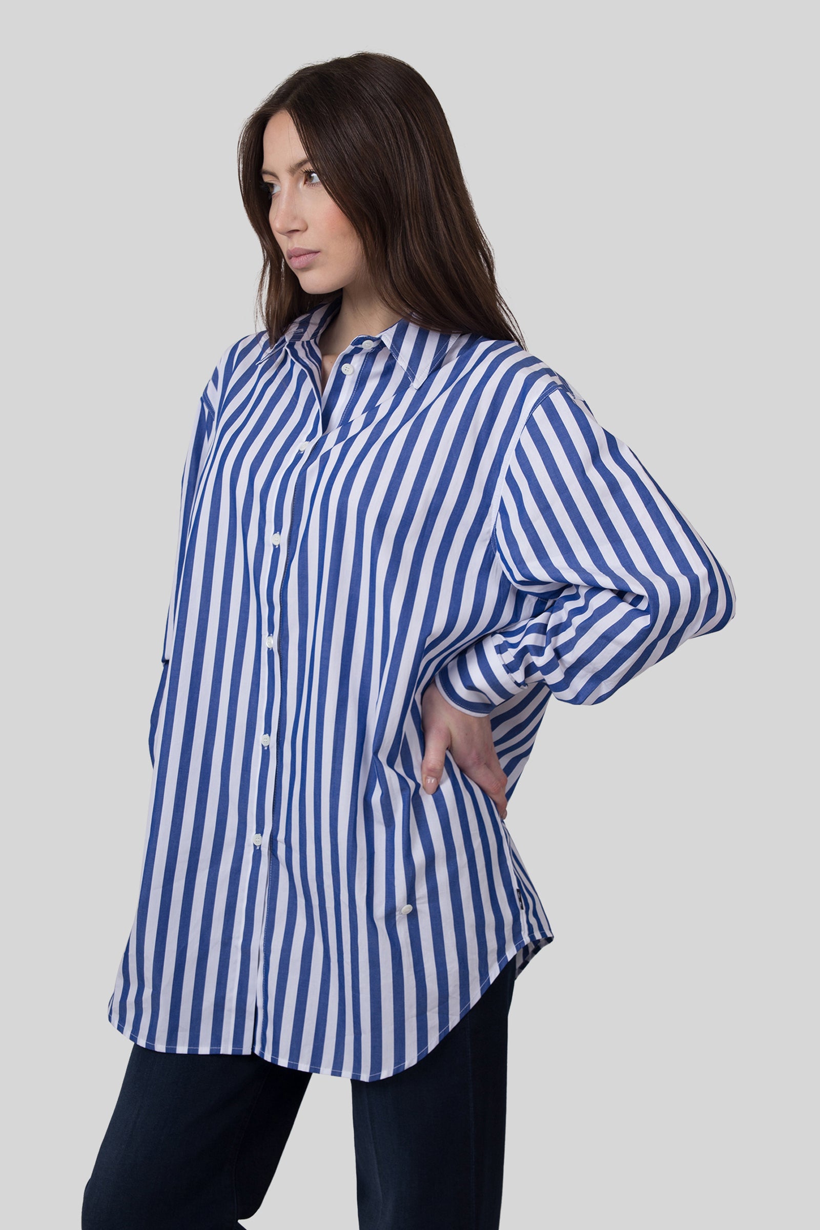 Department Five Camicia Over Sister Bianco/blu/rosso Donna - 3