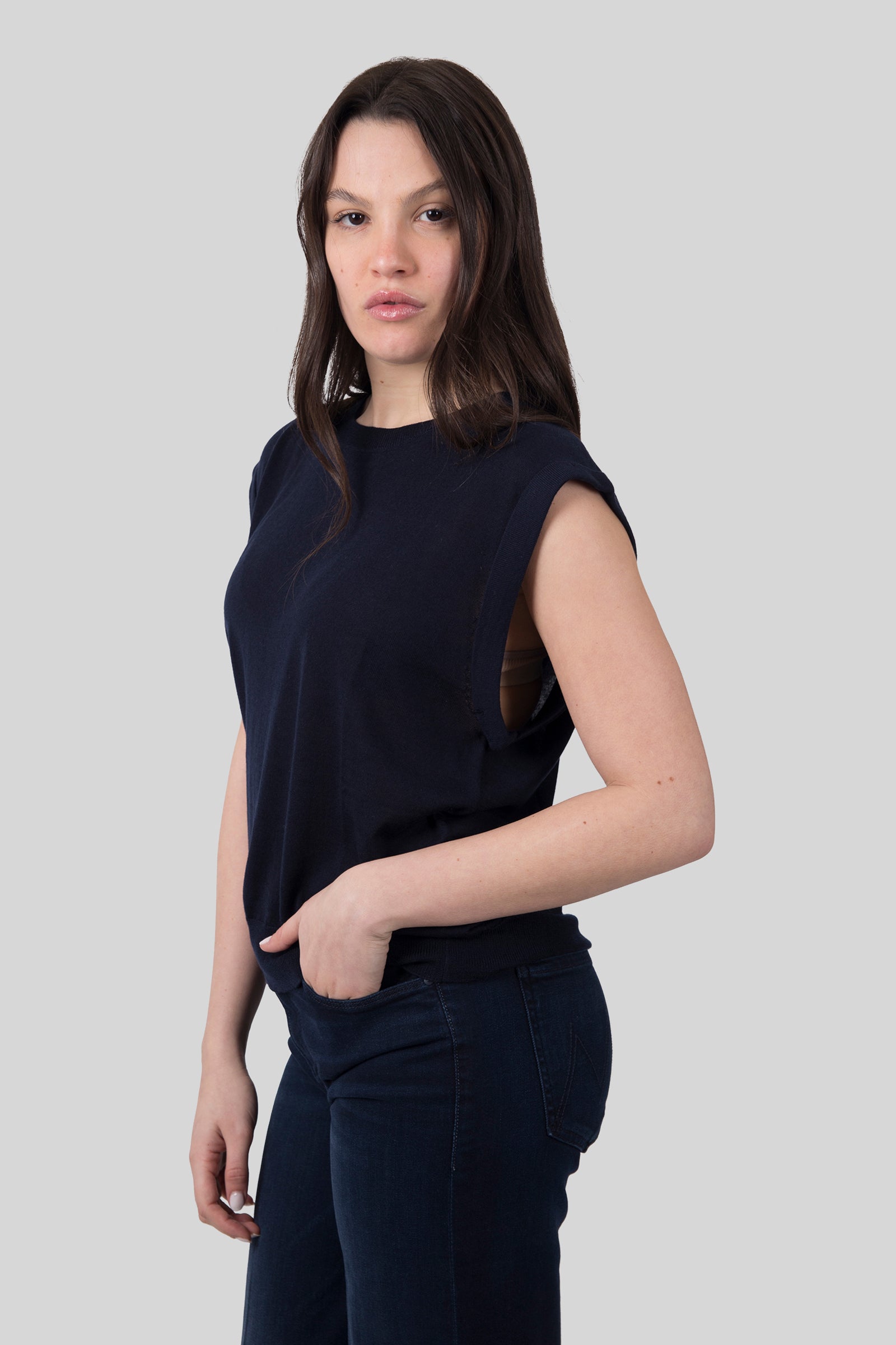 Absolut Cashmere Maglia Naomi Blu Navy Donna - 5
