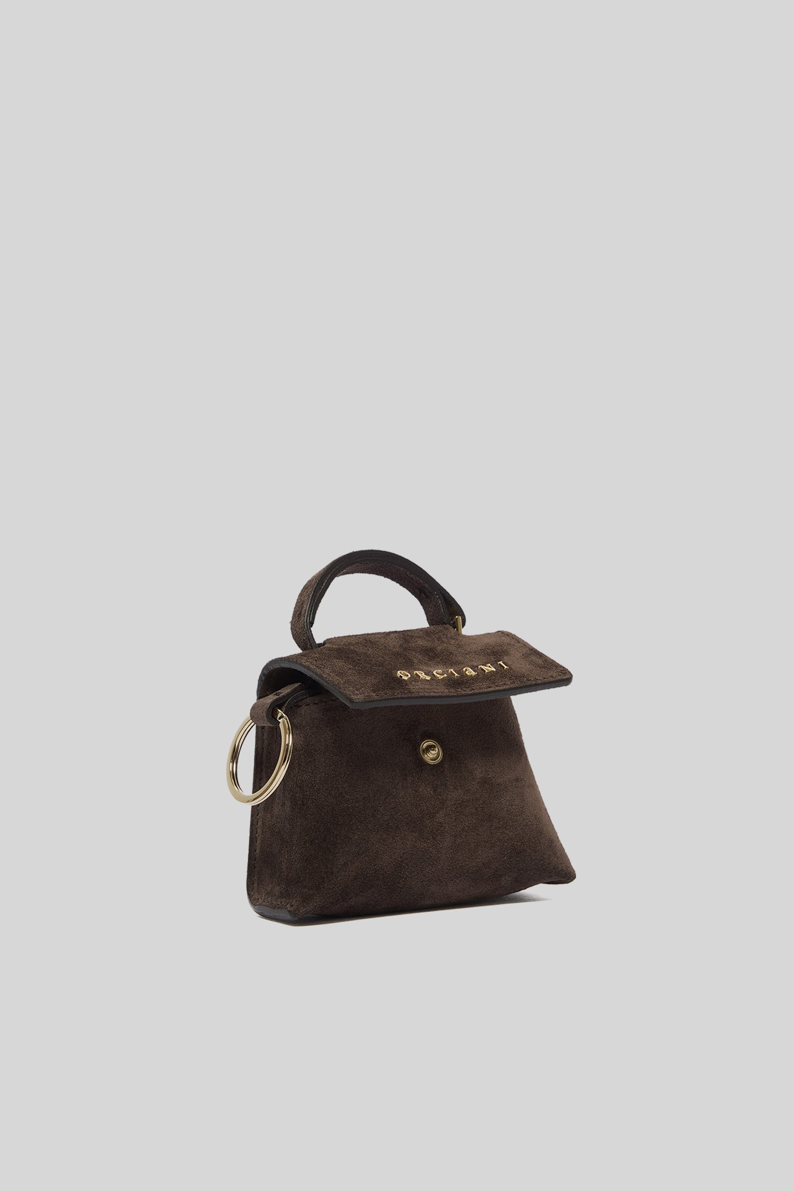 Orciani Charm Mini Sveva Peach In Suede Testa Di Moro Donna - 2