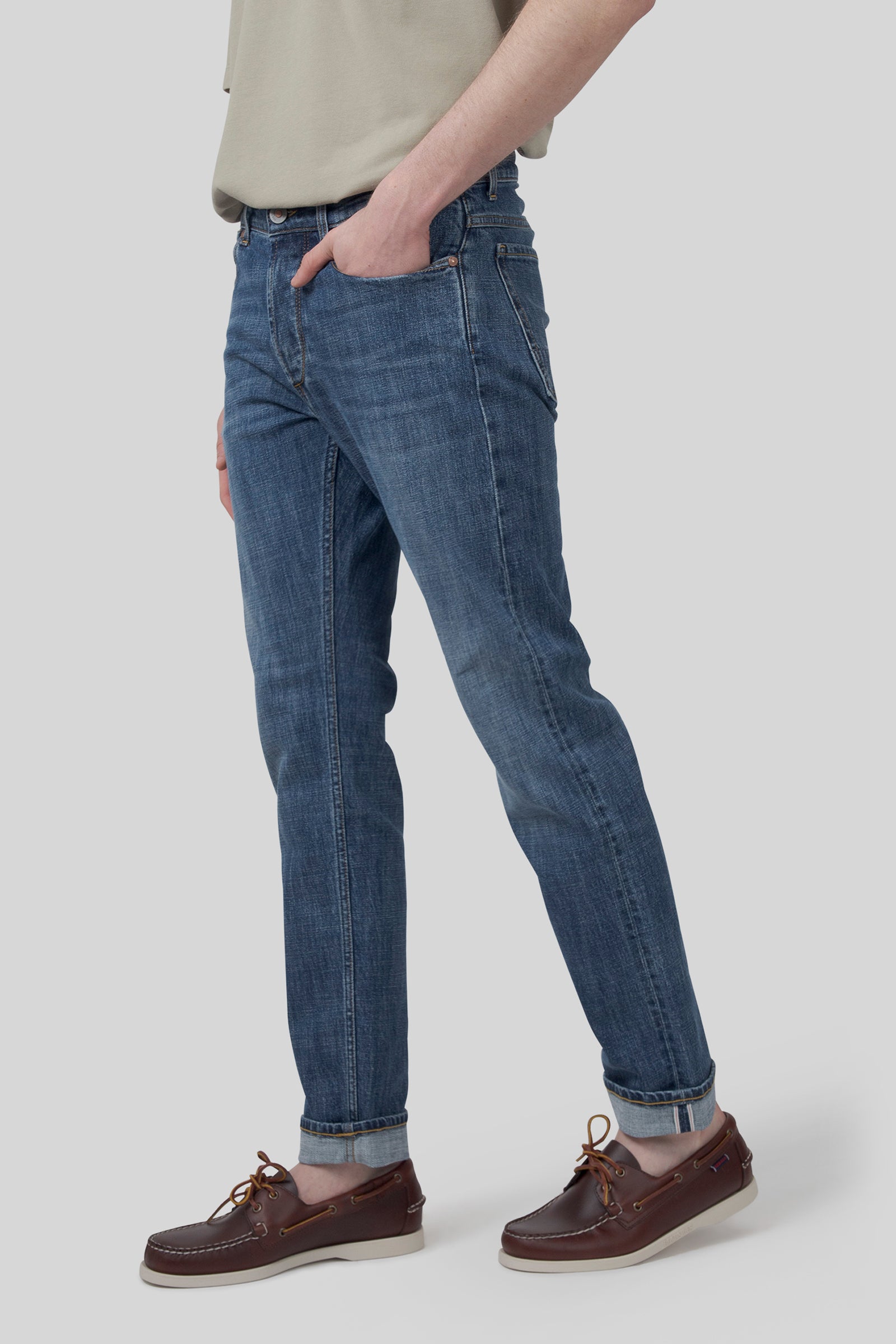 Tela Genova Jeans Cosmy/2s Blu Medio Uomo - 1