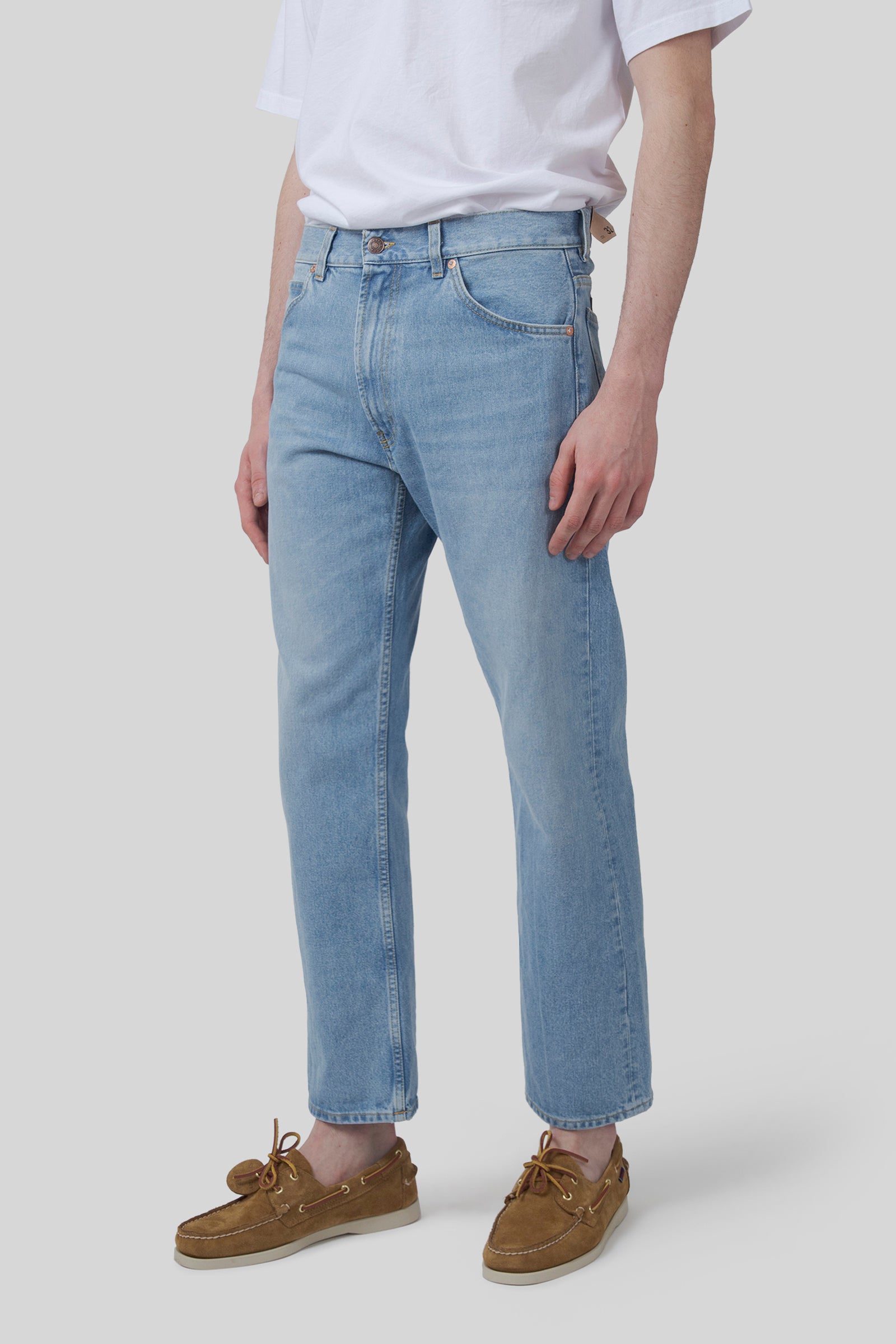 Fortela Jeans 944 Jason 5 Tasche Bleach Wash Blu Chiaro Uomo - 3