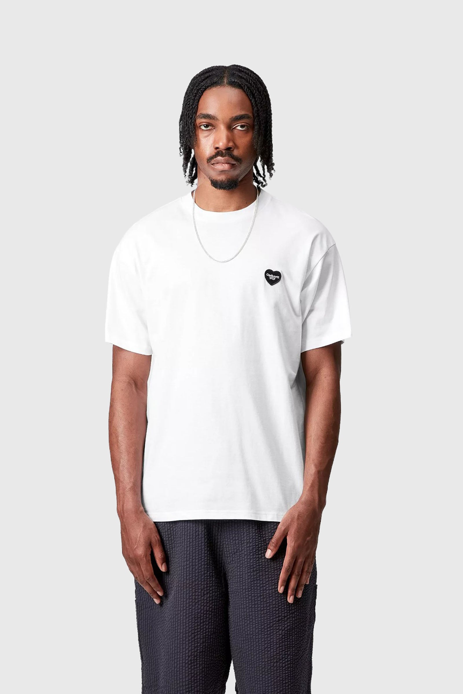 Carhartt Wip T-shirt S/s Heart Ii Hartt Bianco Uomo - 1