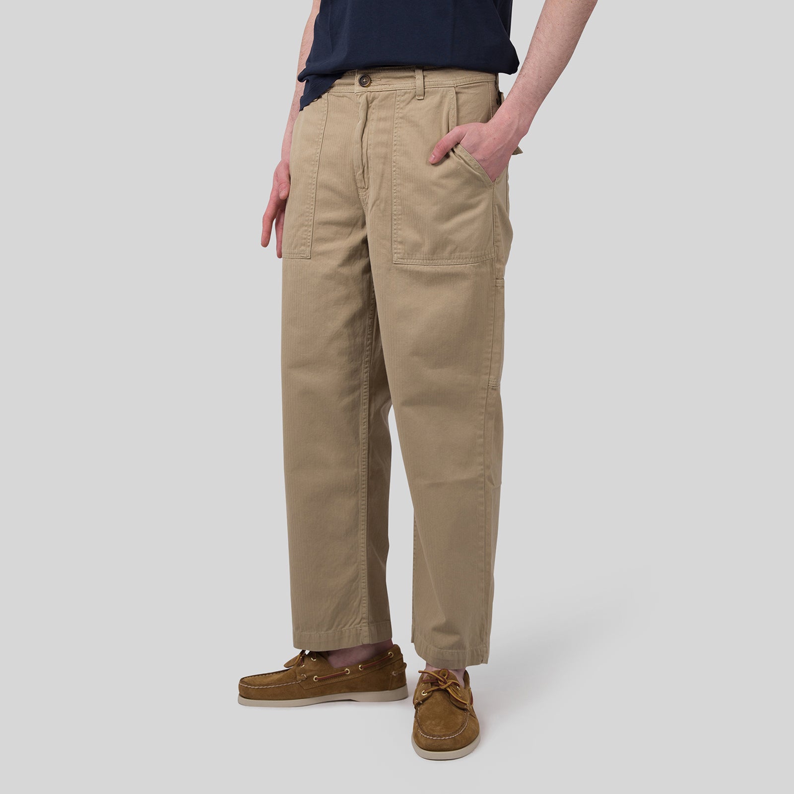 Sebago Pantalone Milton Herringbone Beige Uomo - 8