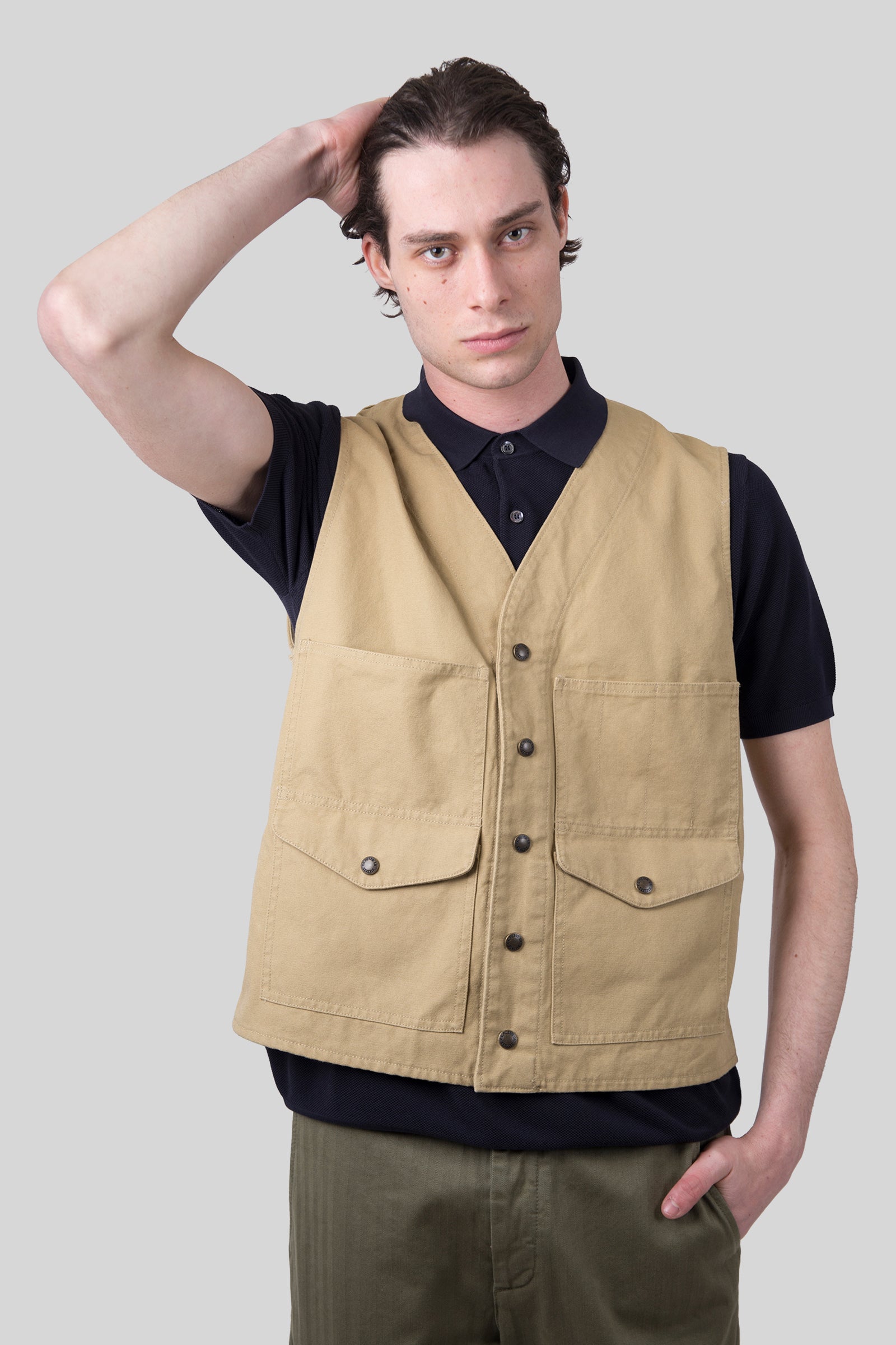Filson Dry Tin Vest Beige Uomo - 3
