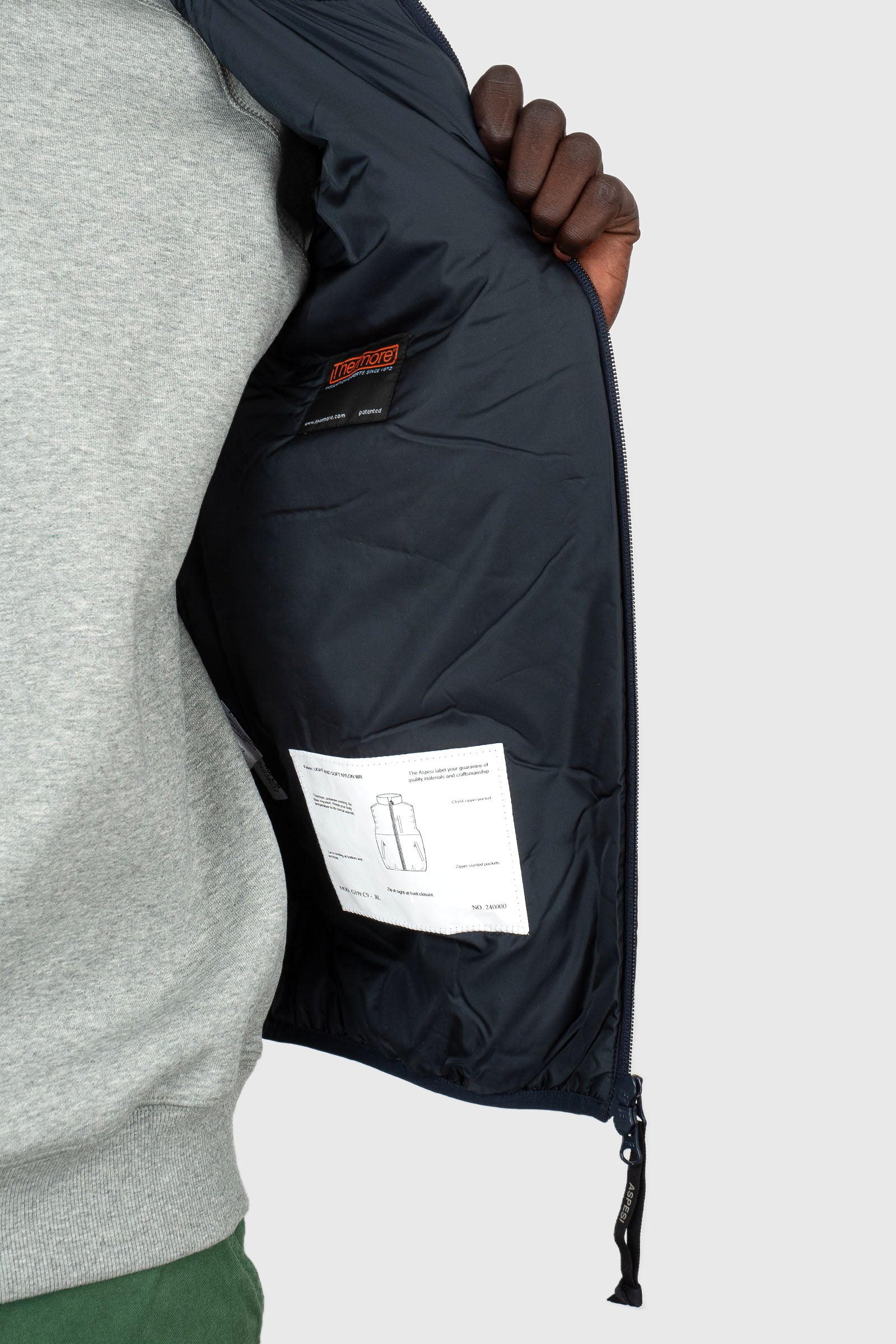 Aspesi Gilet Jill Blu Navy Uomo - 8