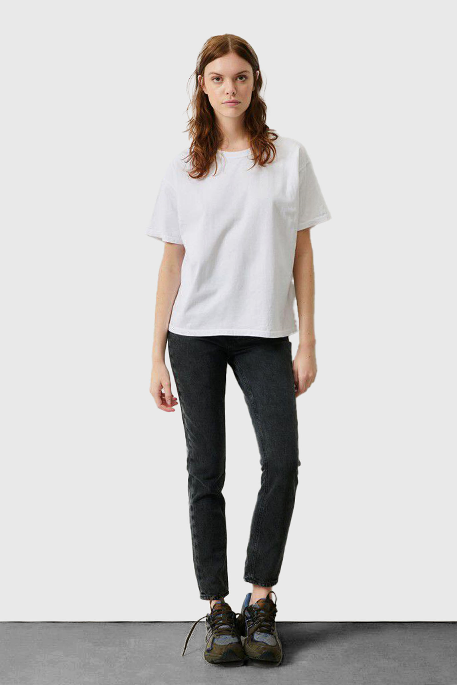 American Vintage T-shirt Fizvalley Bianco Donna - 5