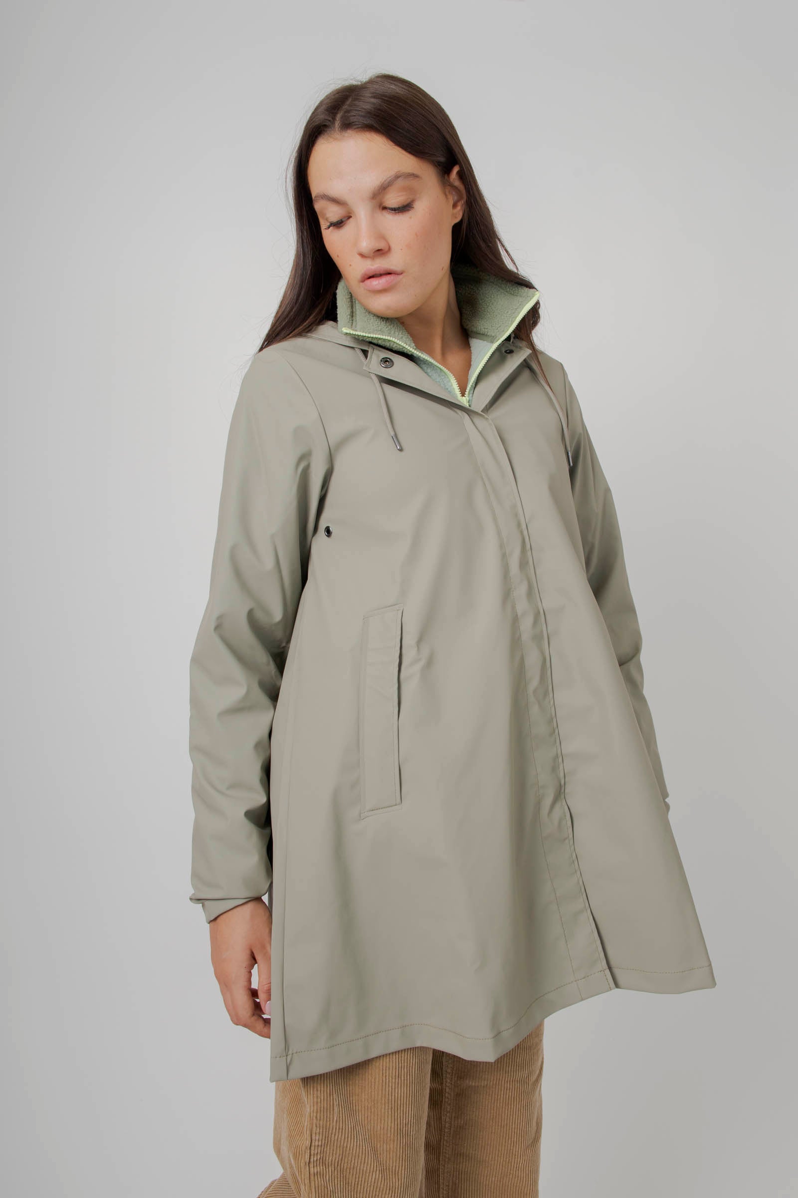 Rains A-line Jacket Verde Chiaro Donna - 1