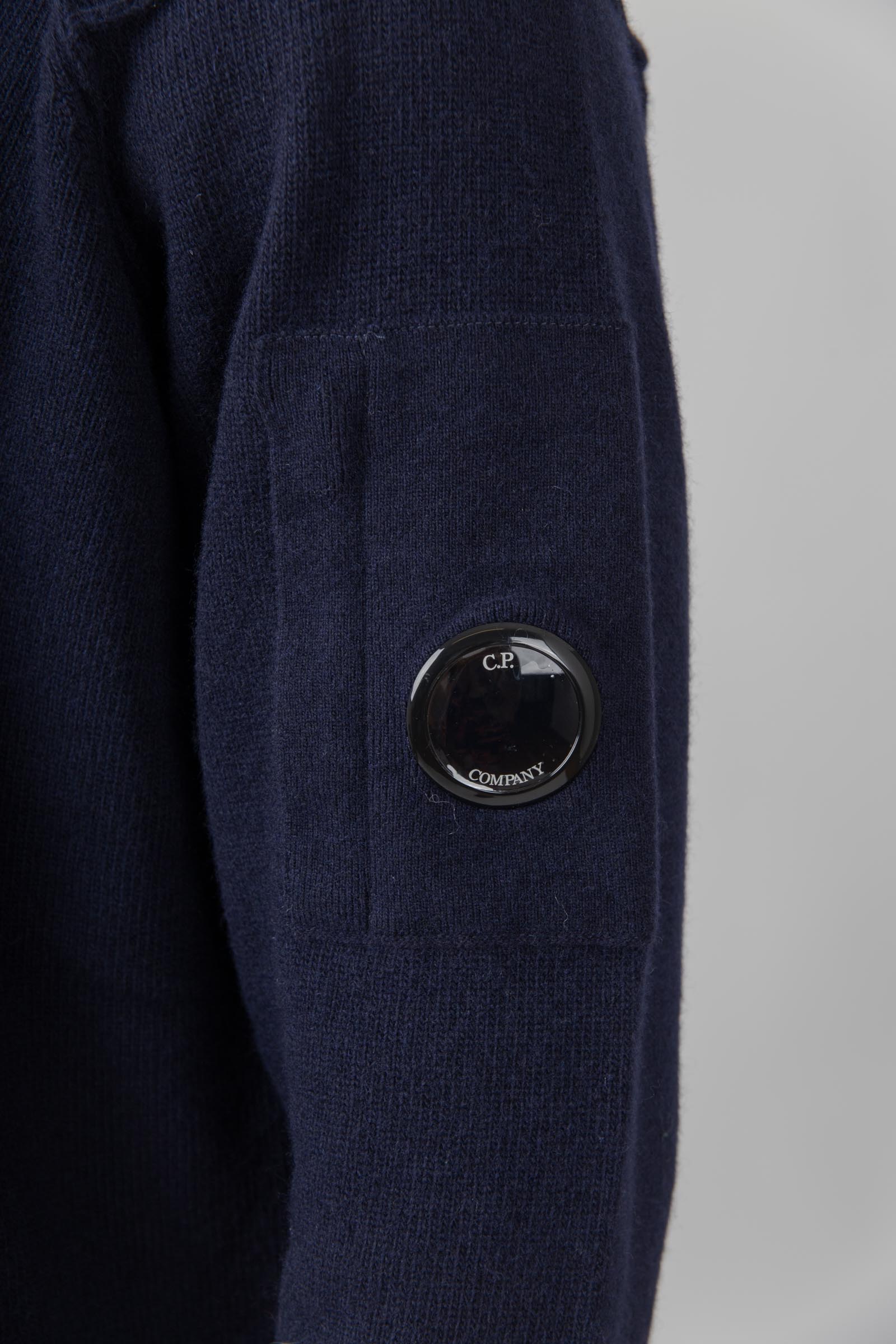 C.p. Company Maglia Lambswool Grs Turtleneck Blu Scuro Uomo - 6