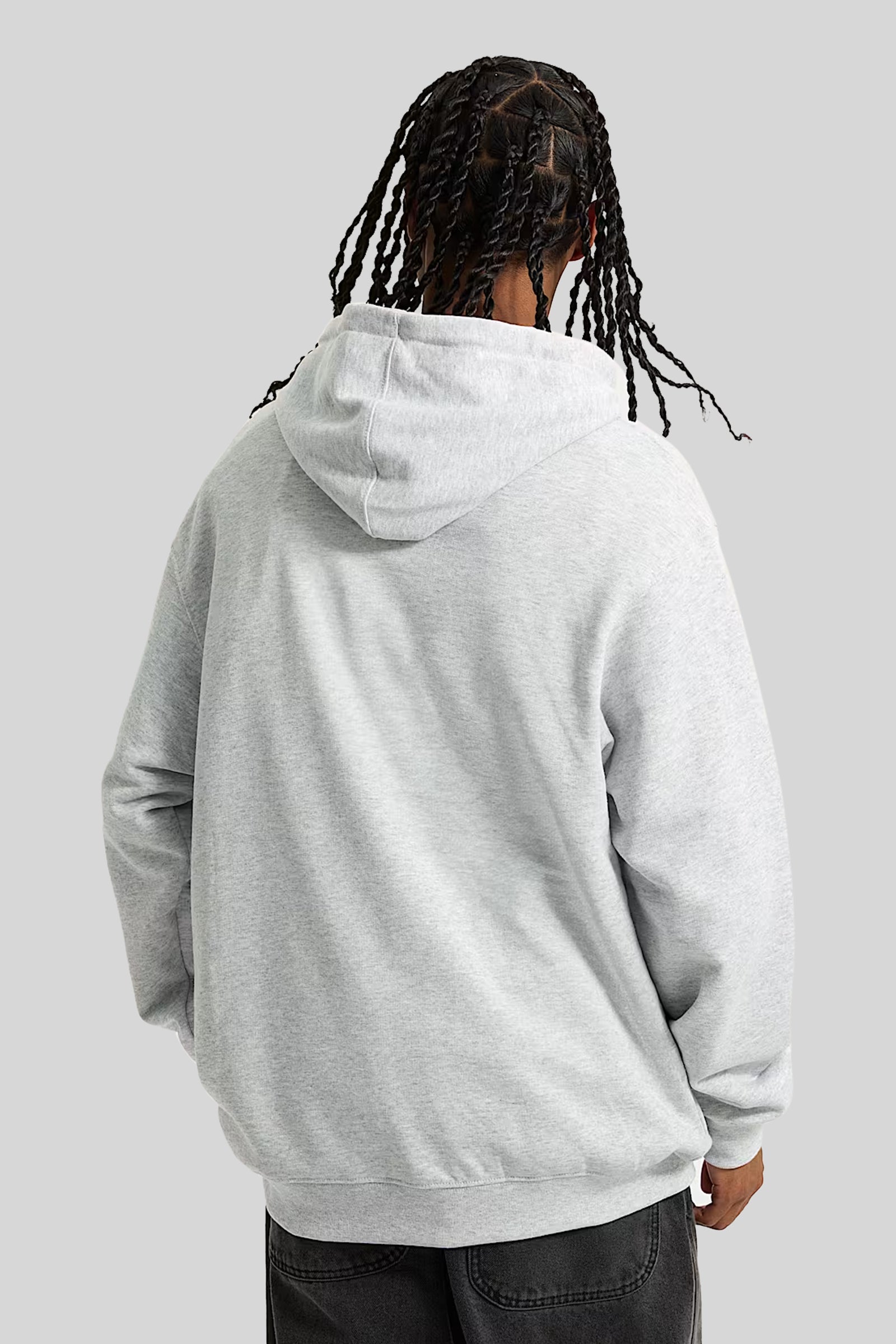 Vans "off The Wall" Felpa Cappuccio Left Chest Ii Grigio Chiaro Uomo - 4