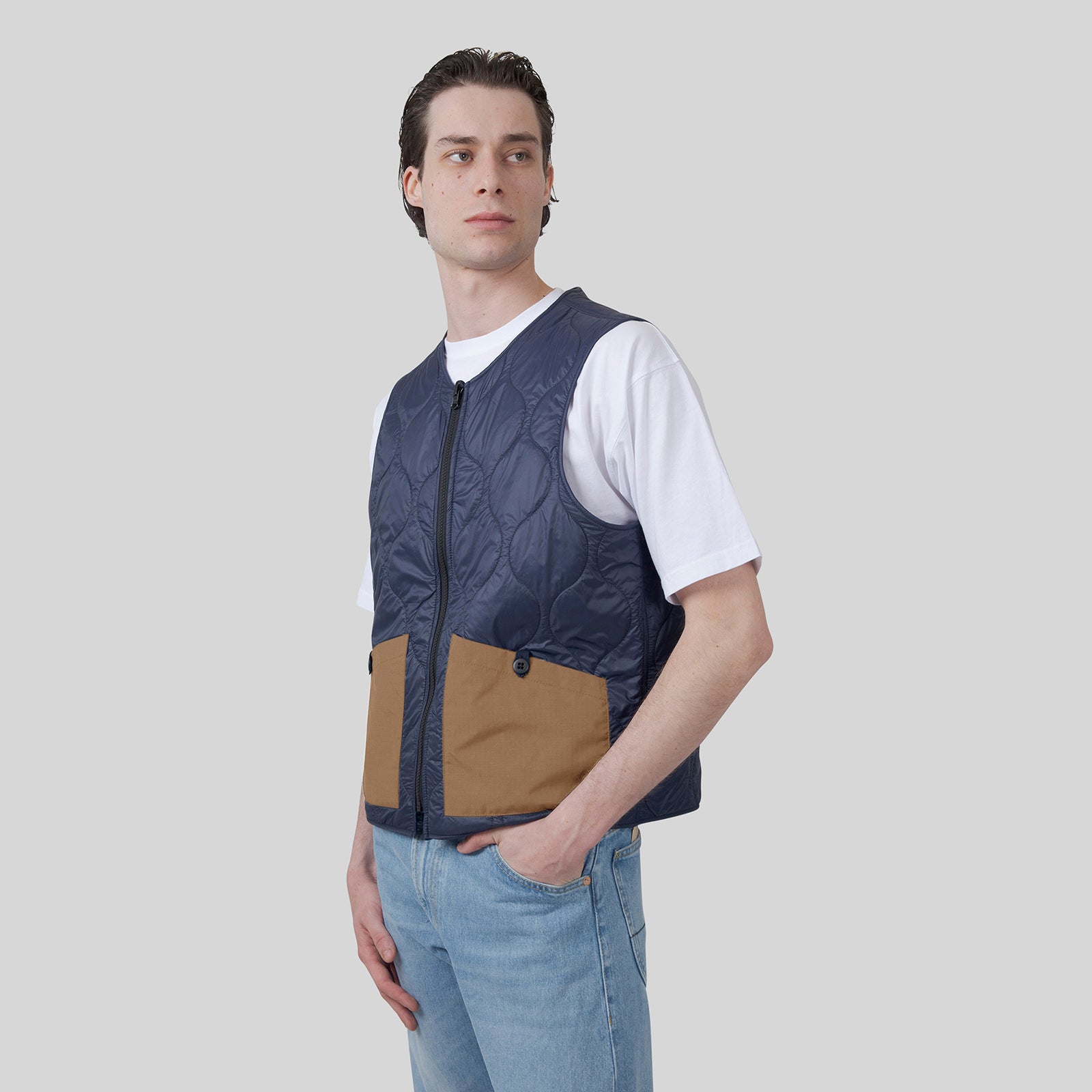 Manifattura Ceccarelli All Season Vest Blu/cuoio Uomo - 7