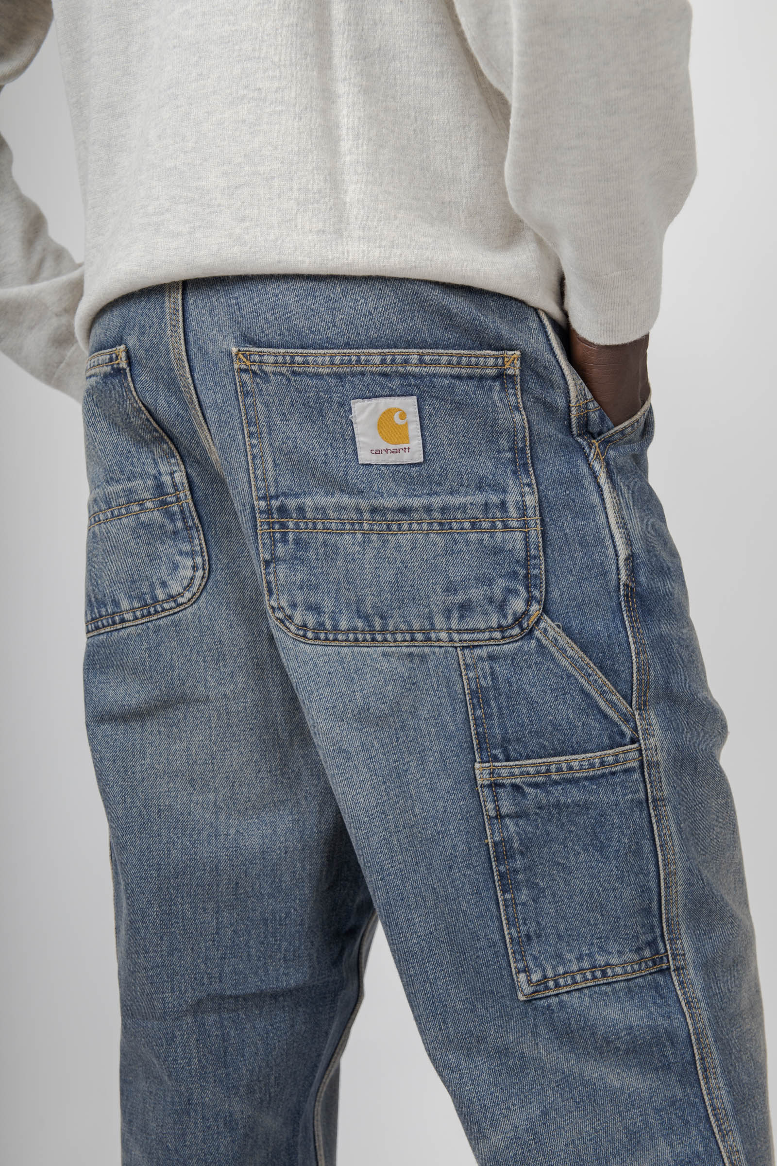 Carhartt Wip Jeans Single Knee Blu Medio Uomo - 2