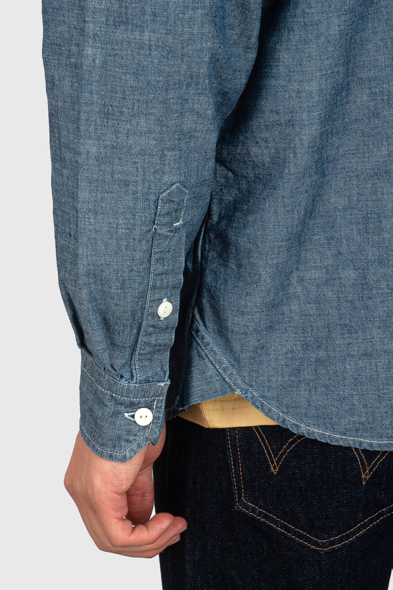 Sebago Camicia Sheetband Chambray Uomo - 4