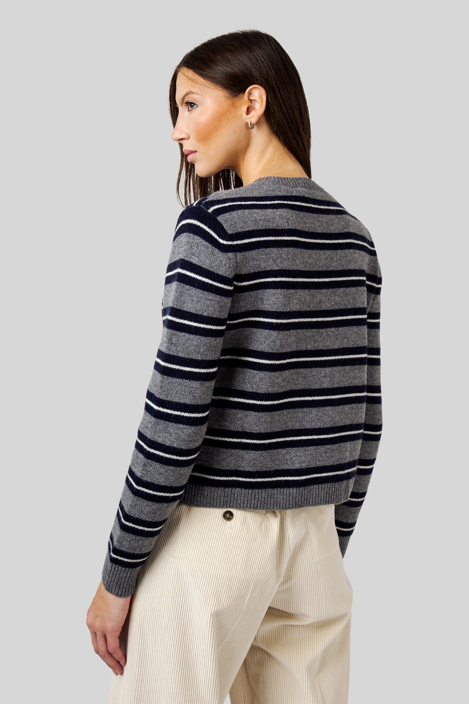 Semicouture Cardigan Yasmin Grigio/blu/burro Donna - 5