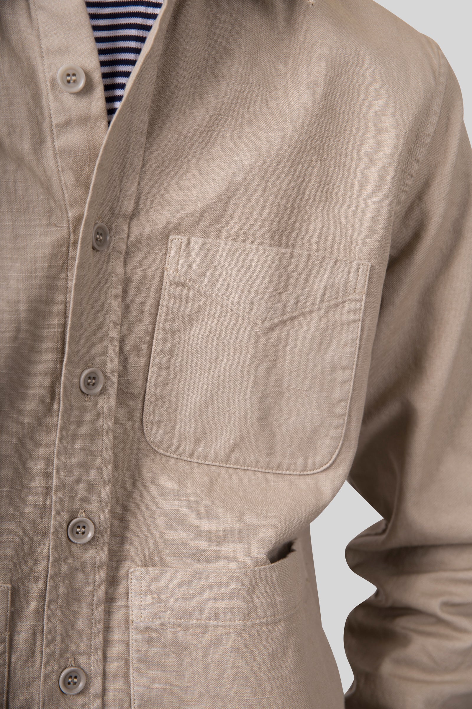 Aspesi Overshirt Utility Beige Uomo - 4