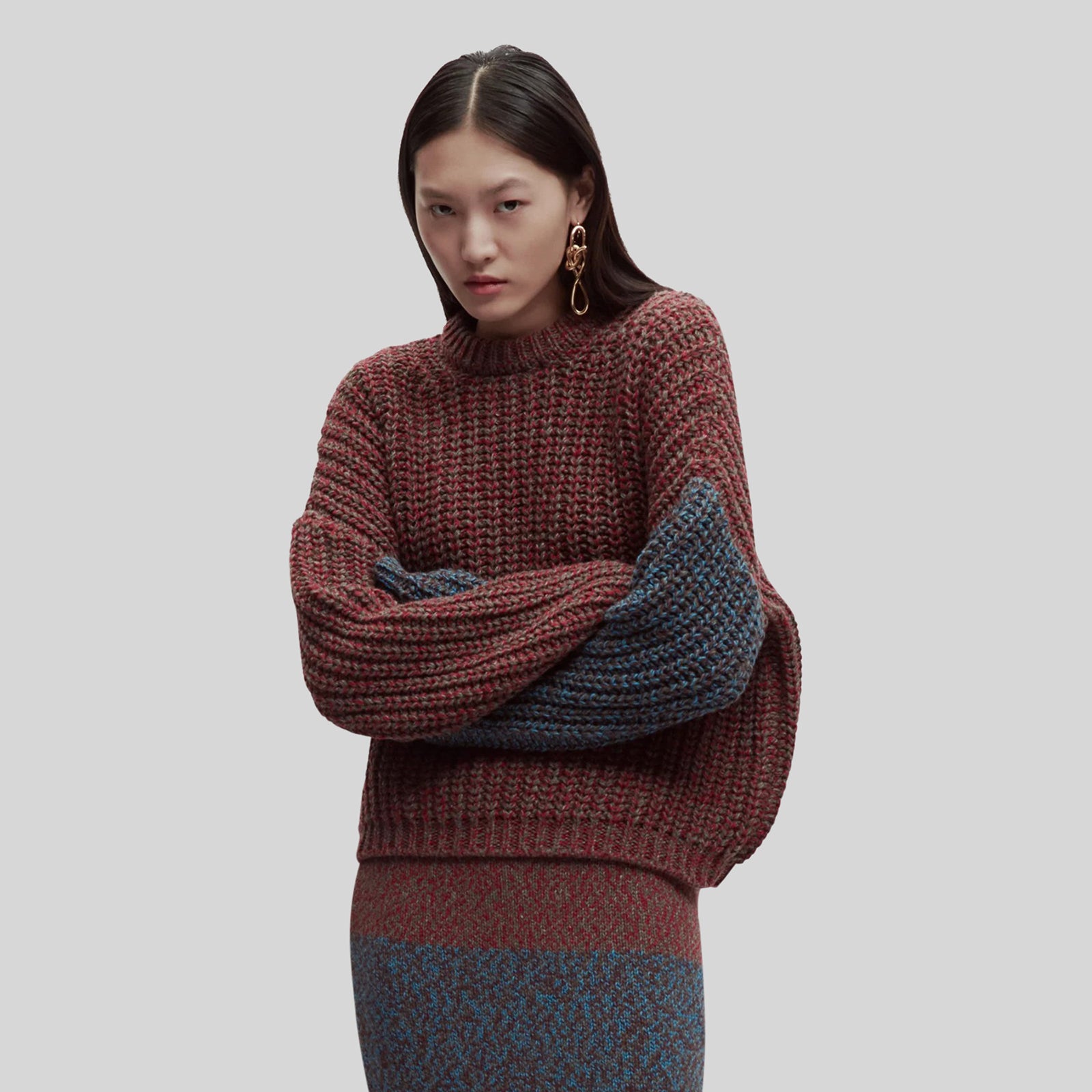 Erika Cavallini Maglia Luigi Bordeaux/blu Donna - 4