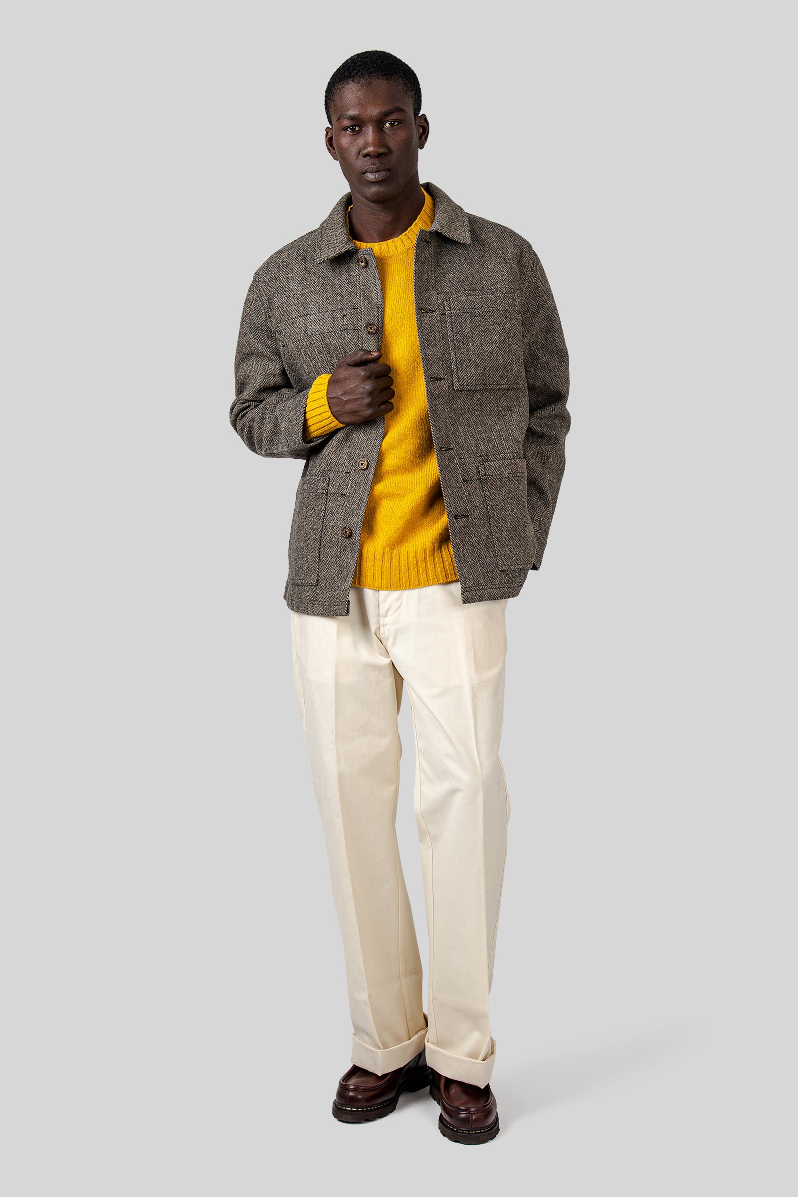 Dorr Wool Herringbone Overshirt - 2