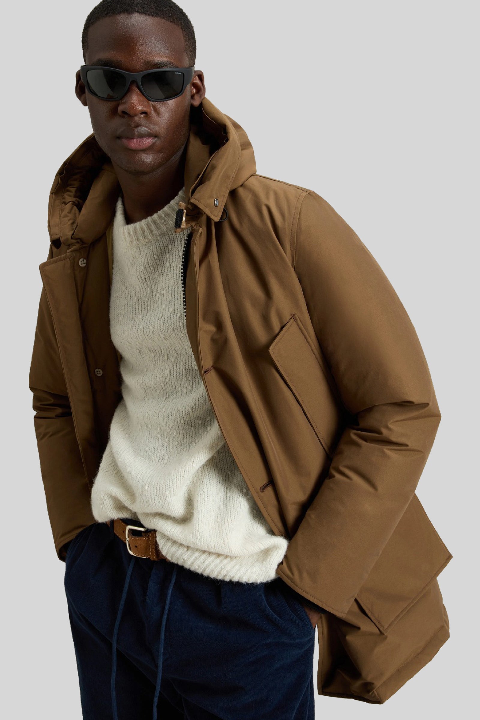 Woolrich Arctic Parka In Ramar Cloth Con Pelliccia Removibile Caffe' Uomo - 2