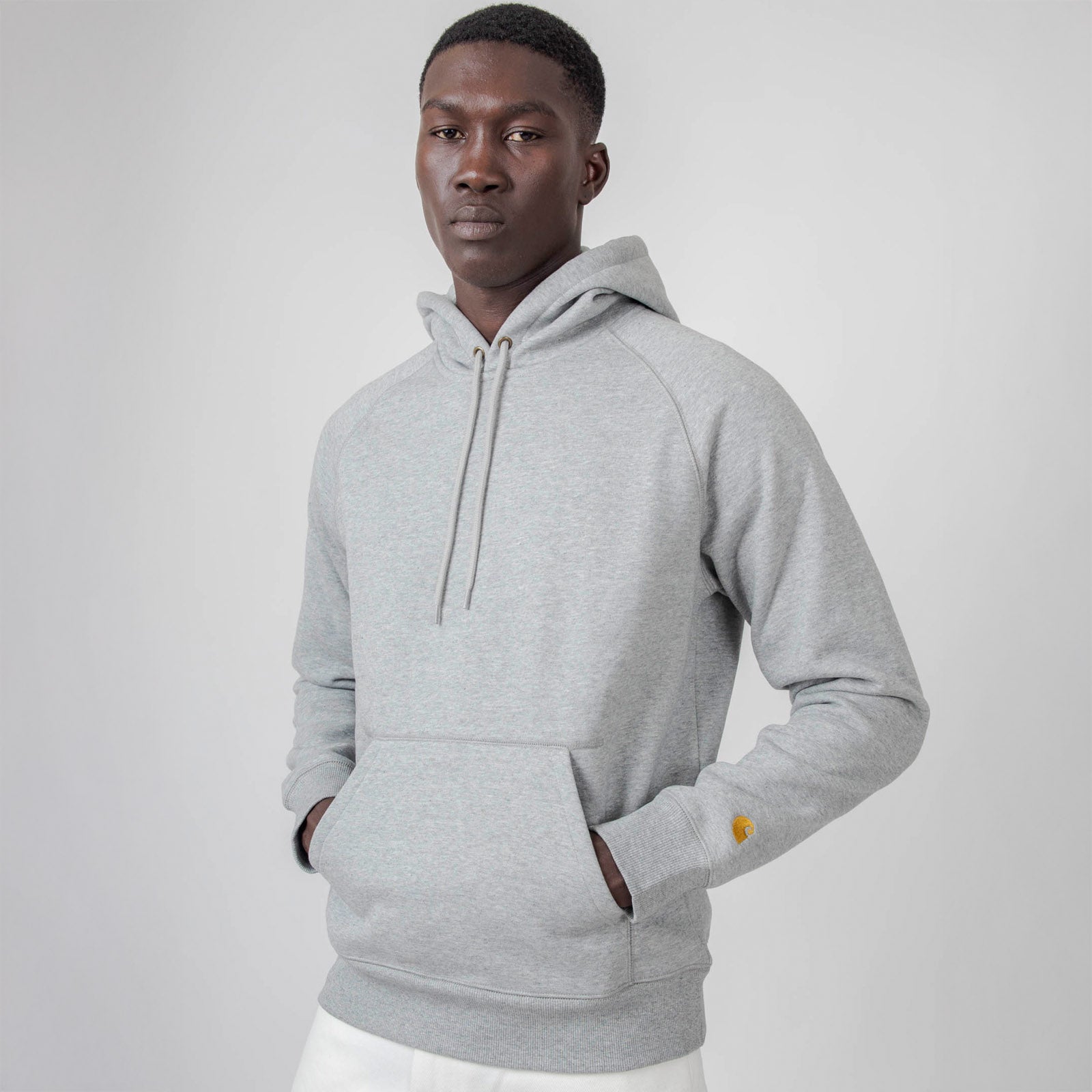 Carhartt Wip Hooded Chase Sweatshirt Grigio Uomo - 6