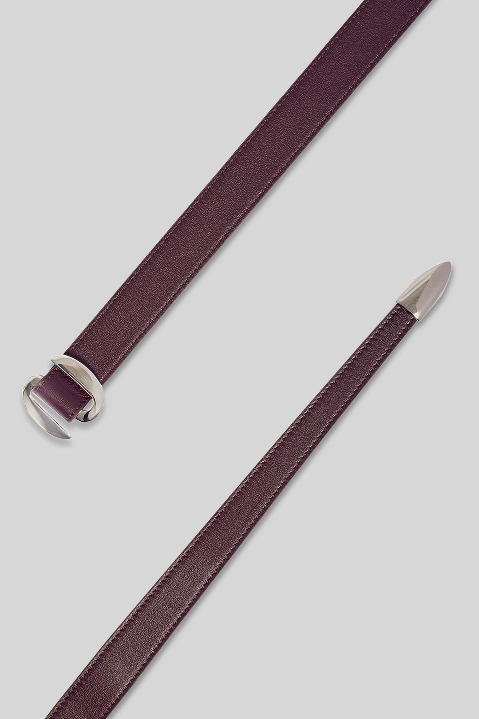 Orciani Cintura Punta Lunga In Pelle Nappa Cioccolato Donna - 3