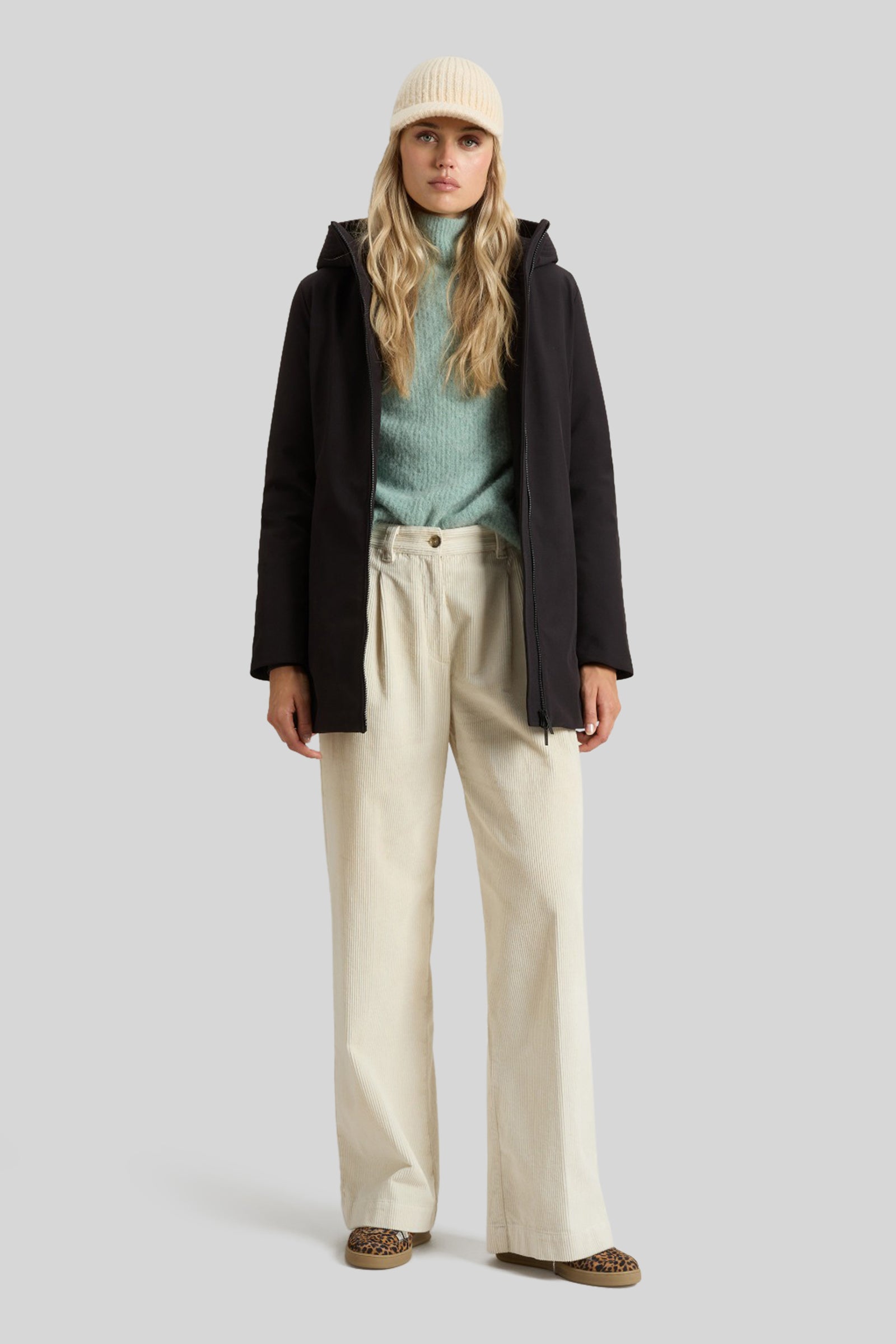 Woolrich Firth Parka In Tech Softshell Nero Donna - 2