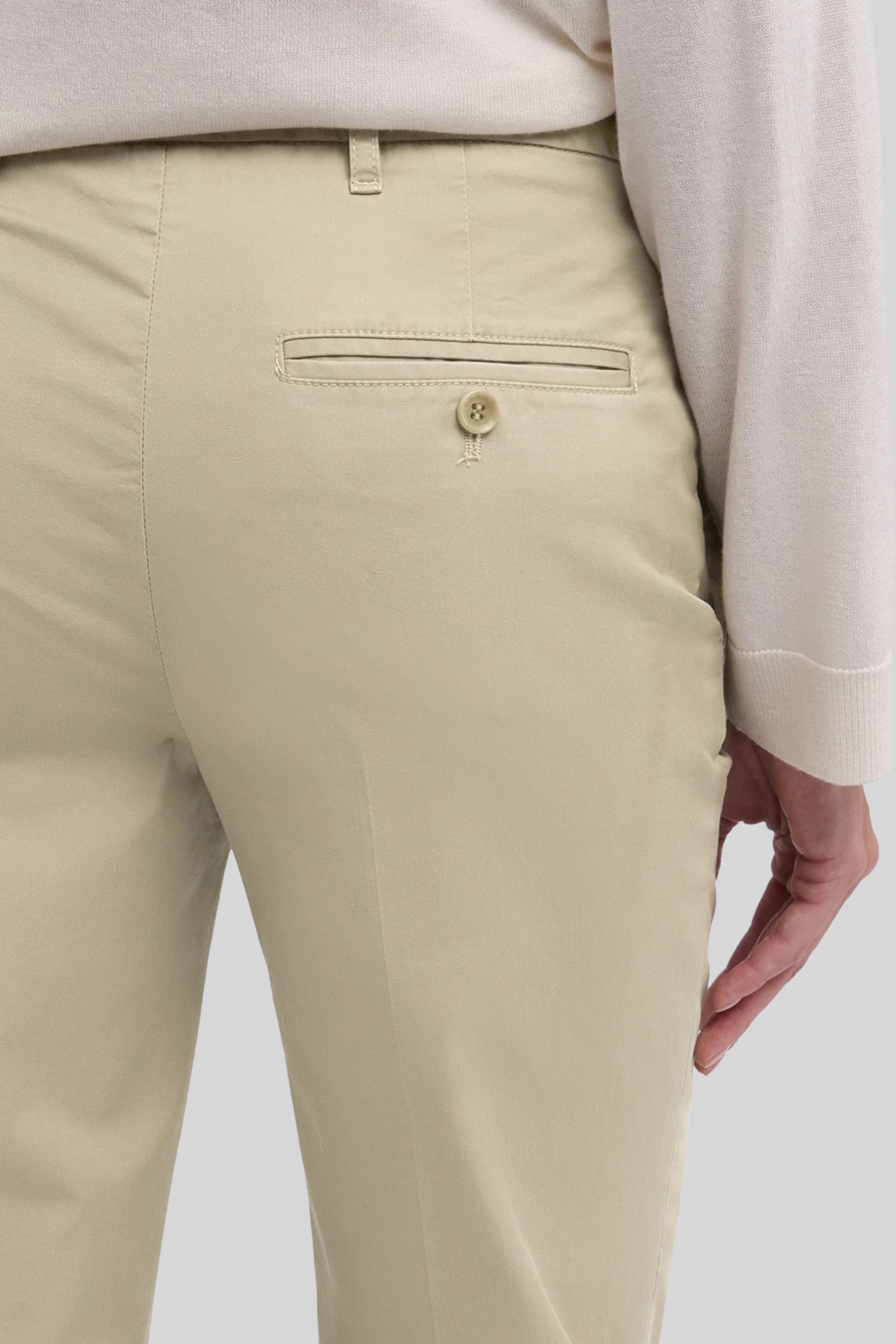 Aspesi Pantalone In Twill Di Cotone Stretch Beige Donna - 2