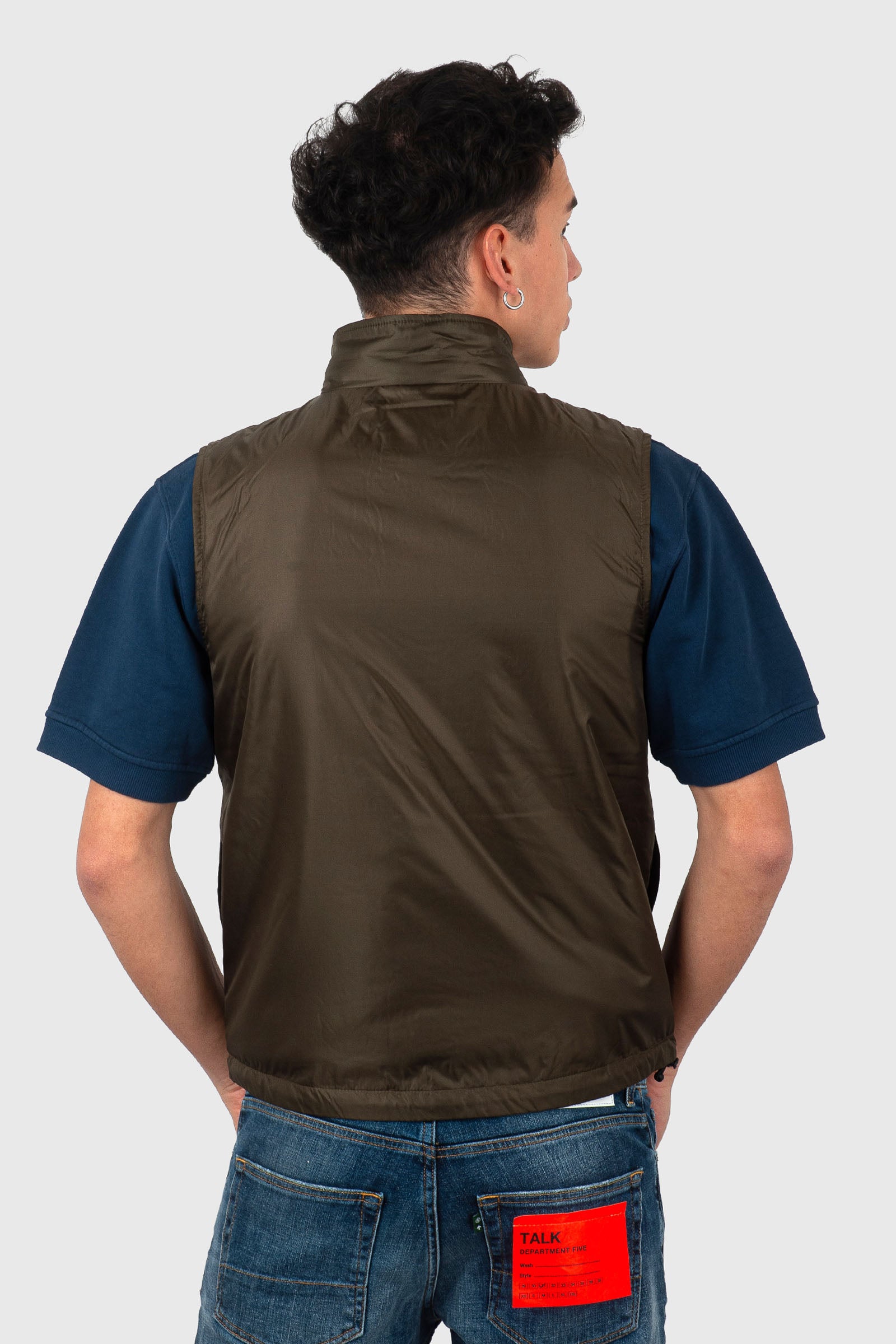Aspesi Gilet Vernes Verde Militare Uomo - 5