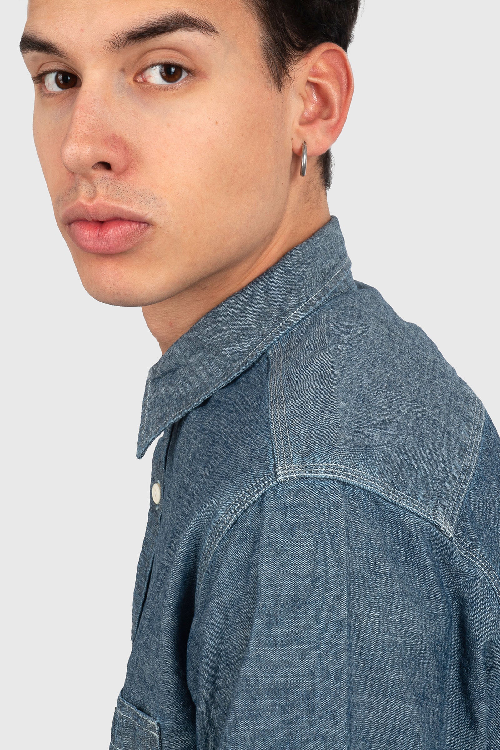 Sebago Camicia Sheetband Chambray Uomo - 7