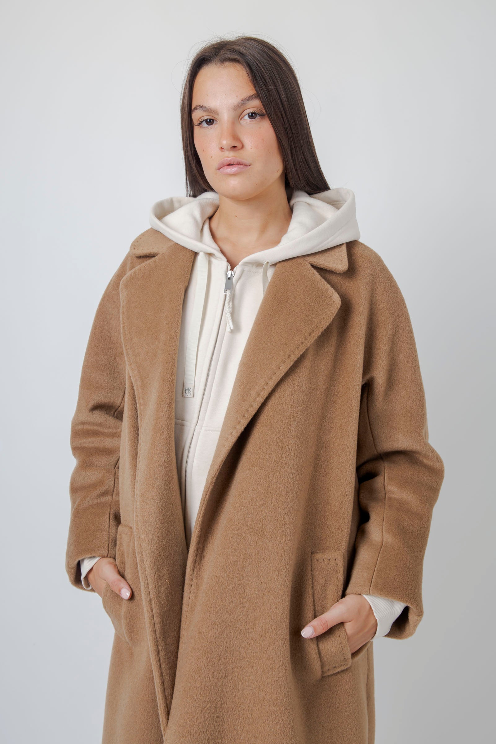 Max Mara Weekend Cappotto Lungo Tempera In Lana E Alpaca Cammello Donna - 4