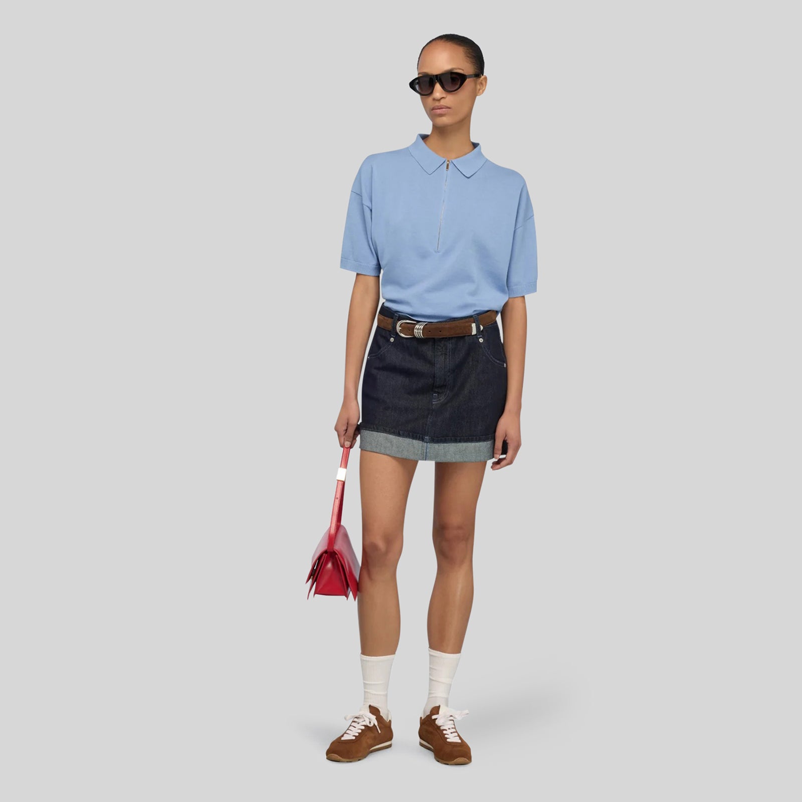 Semicouture Gonna Floriane Blu Scuro Donna - 4