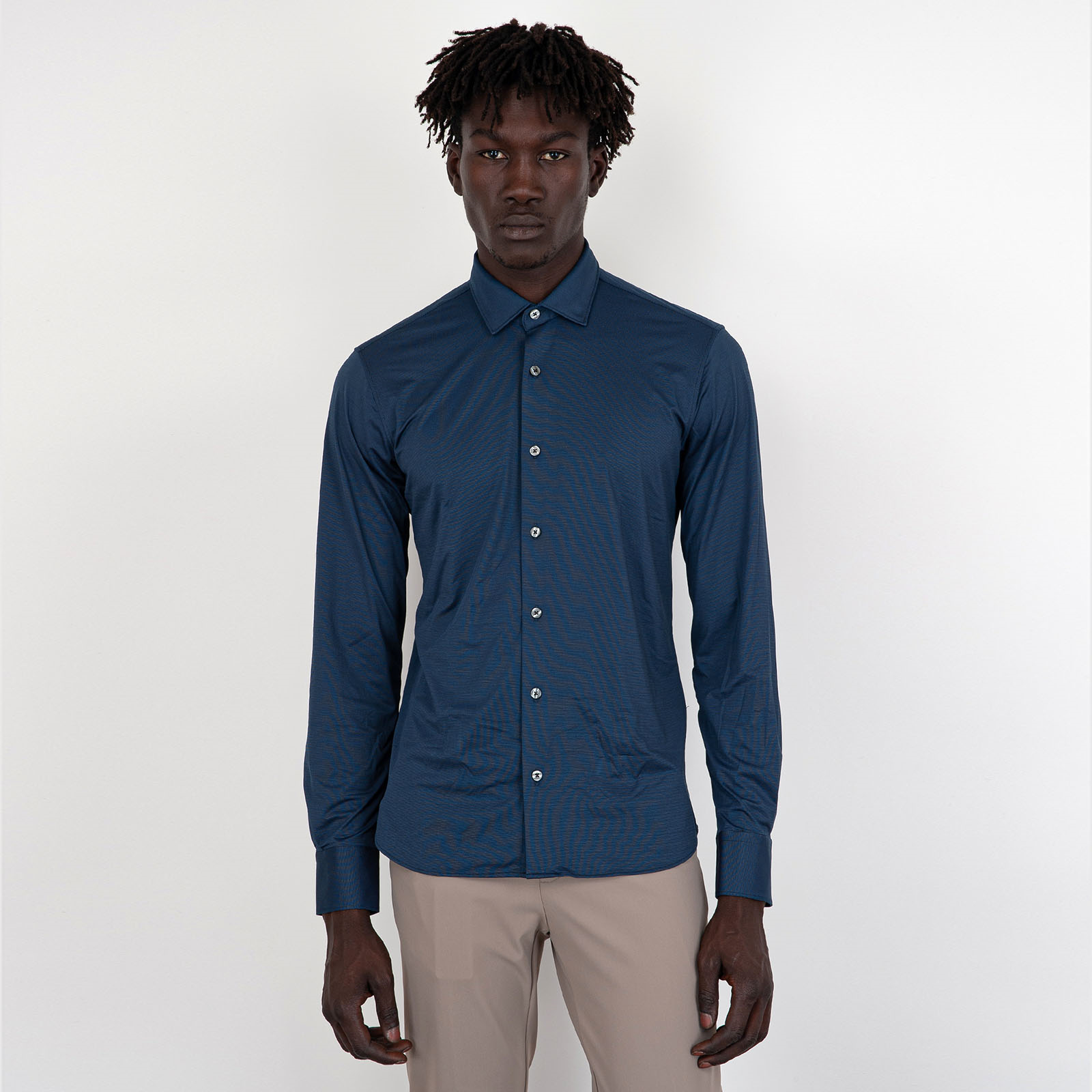 Oxford Jacquard Open Shirt - 6