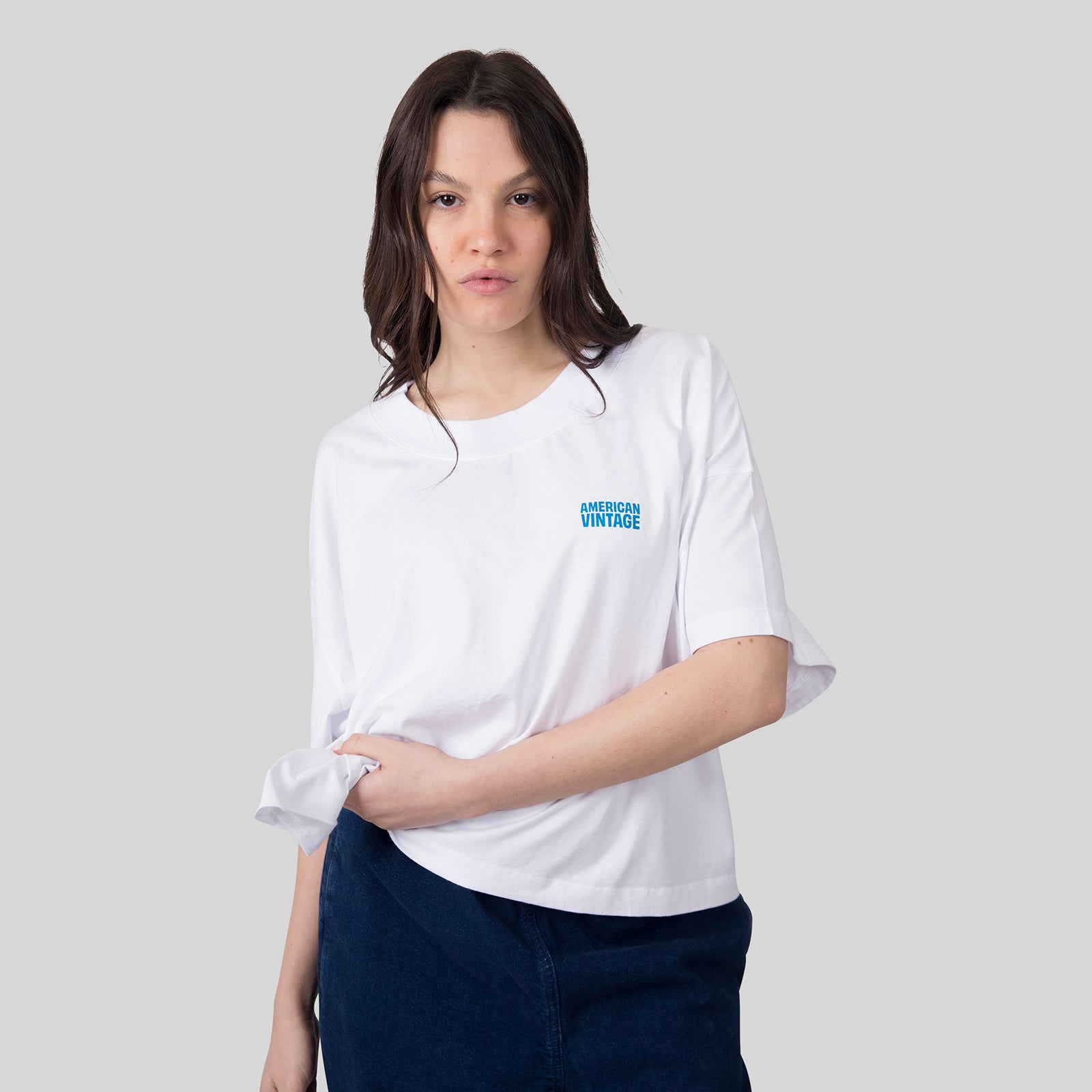 American Vintage T-shirt Gixy Bianco Donna - 7