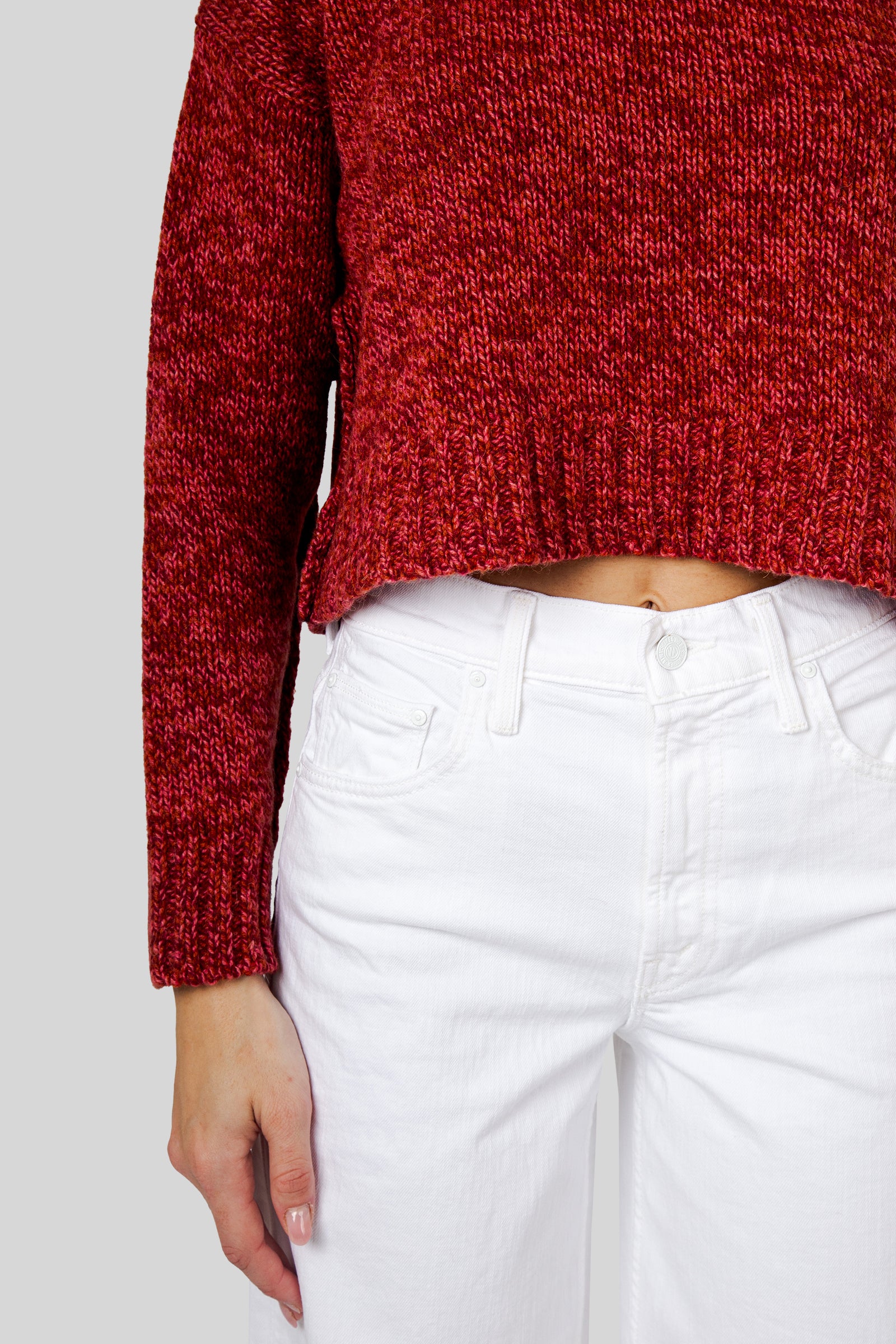 Roberto Collina Dolcevita Cropped Rosa/bordeaux Donna - 6