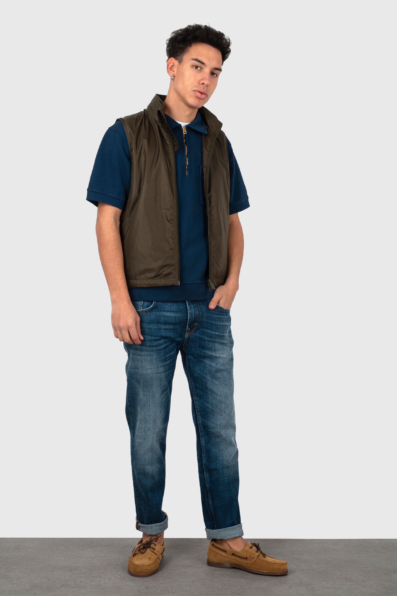 Aspesi Gilet Vernes Verde Militare Uomo - 2