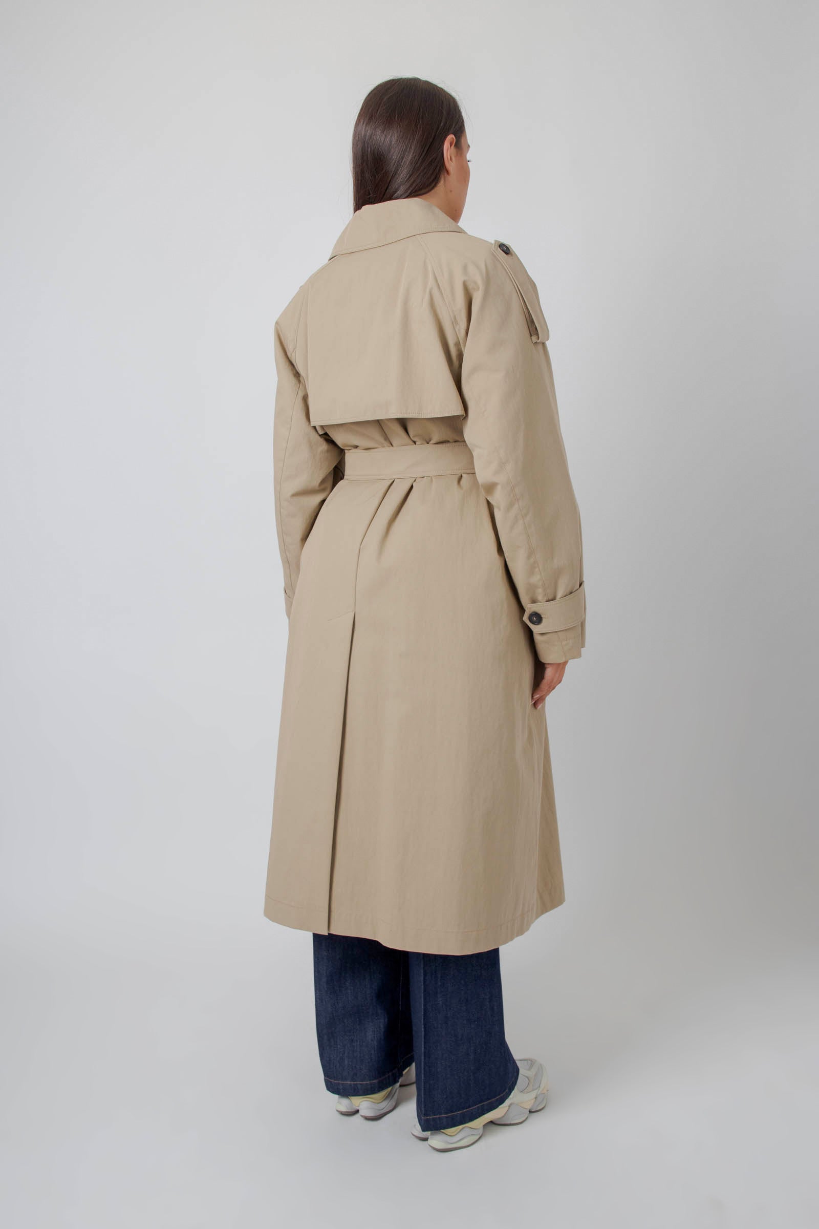 Max Mara Weekend Trench In Gabardina Ghia Beige Donna - 5
