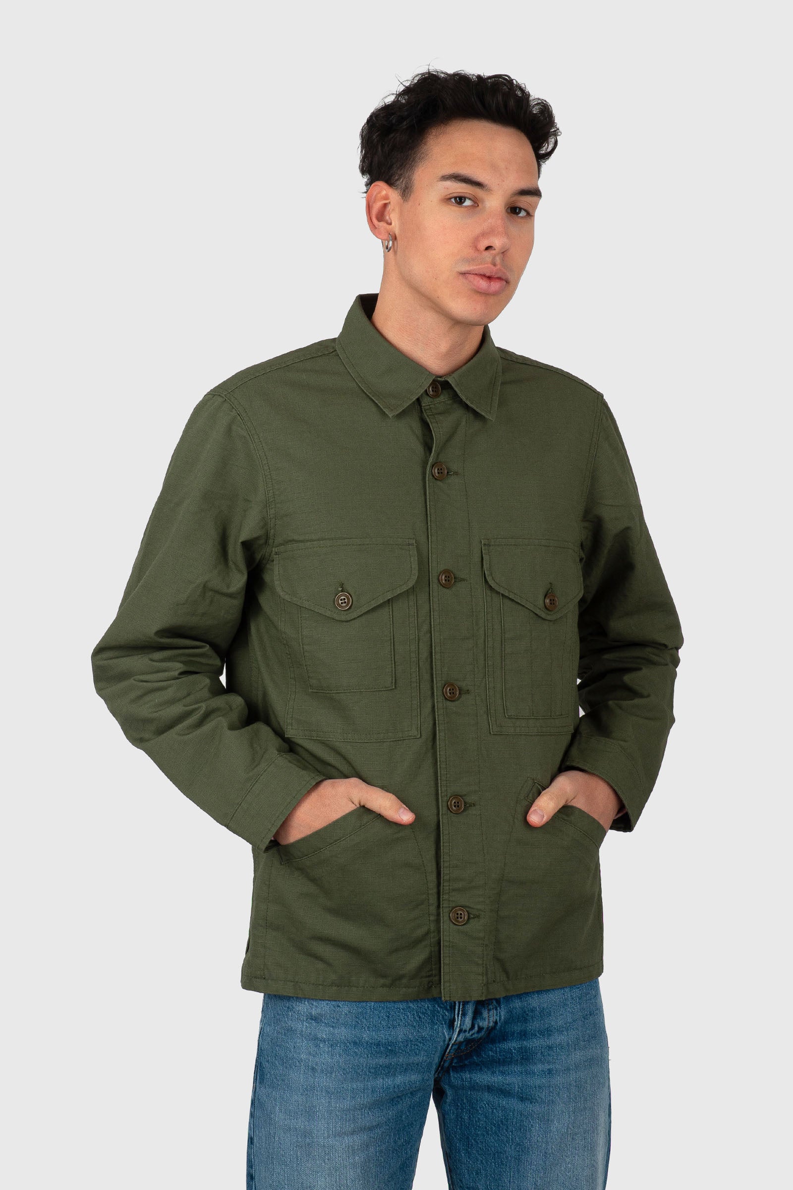 Manifattura Ceccarelli Original Cruiser Jacket Verde Oliva Uomo - 1
