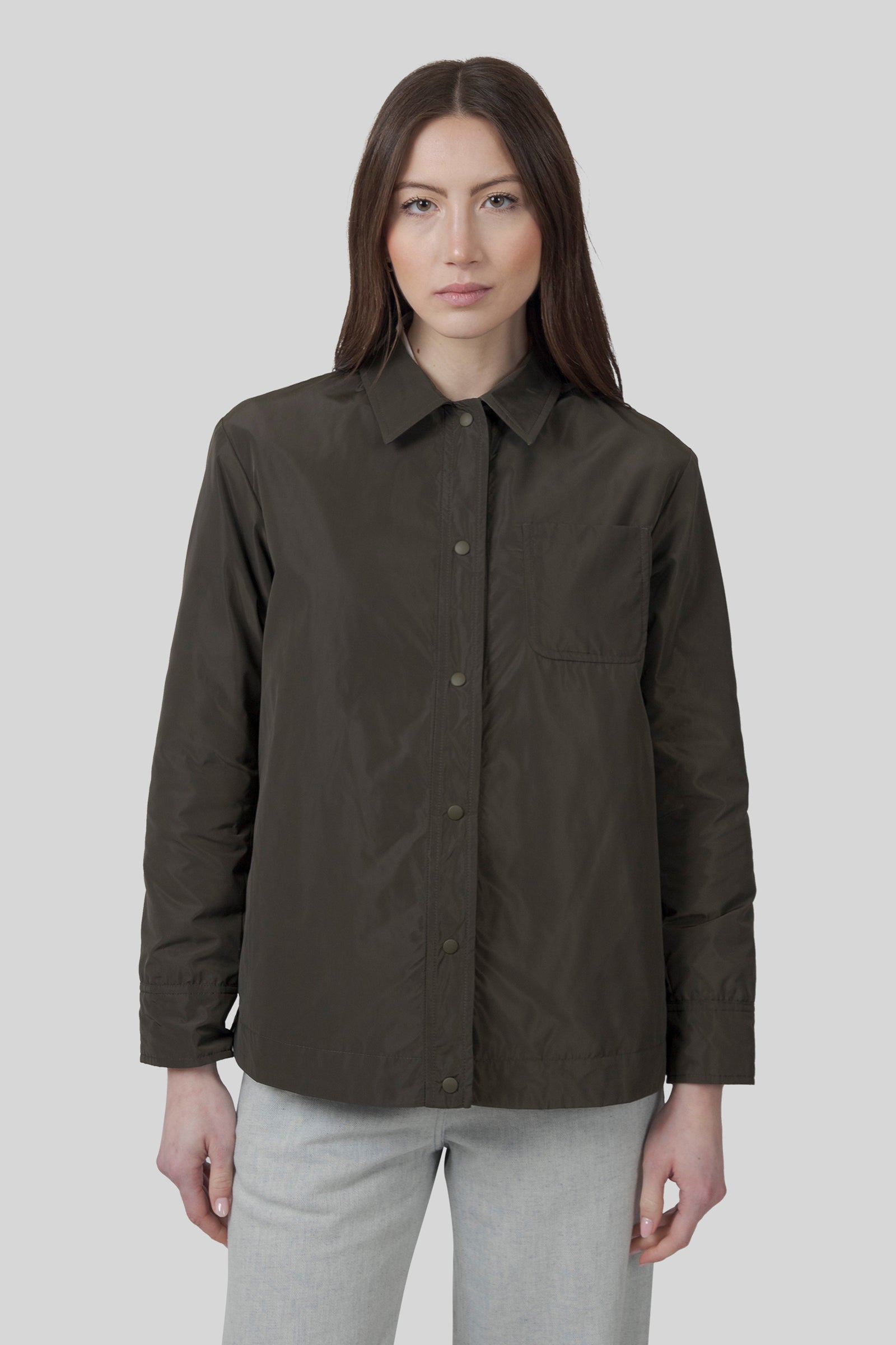 Aspesi Giacca Lucciola Verde Militare Donna - 3