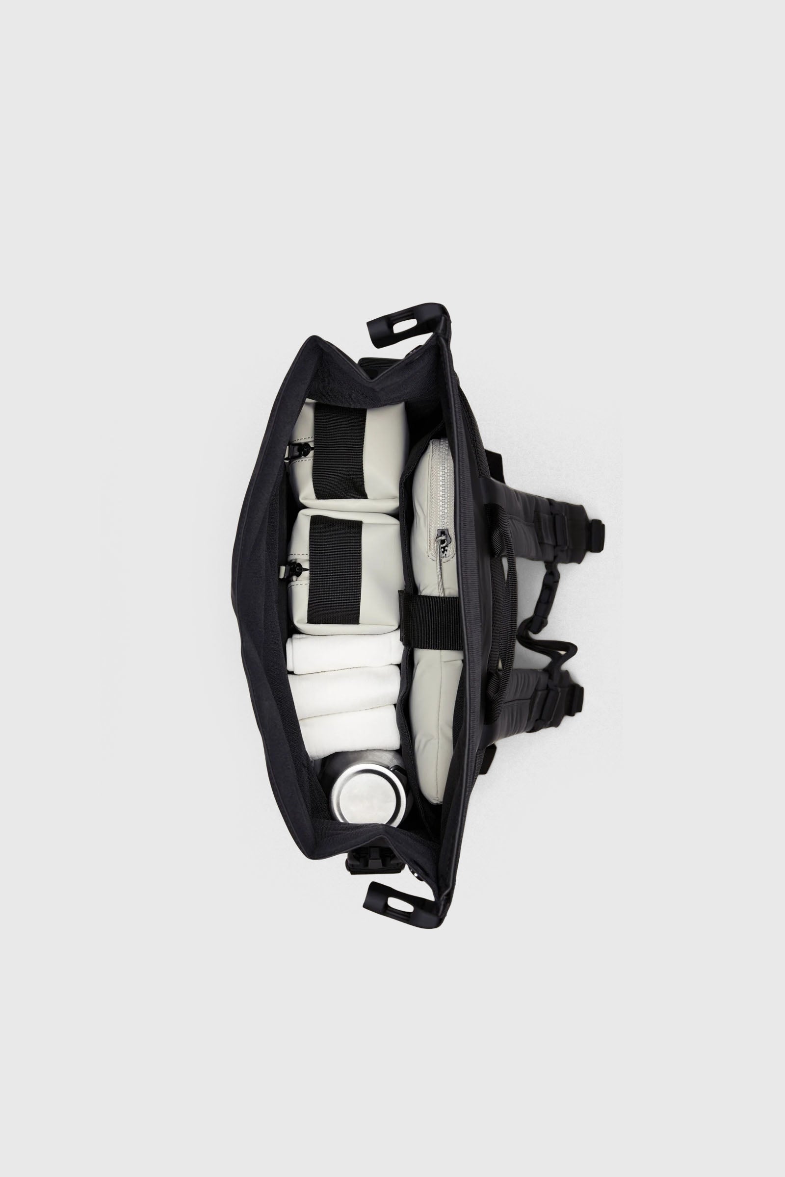 Rains Trail Rolltop Backpack Nero Unisex - 3