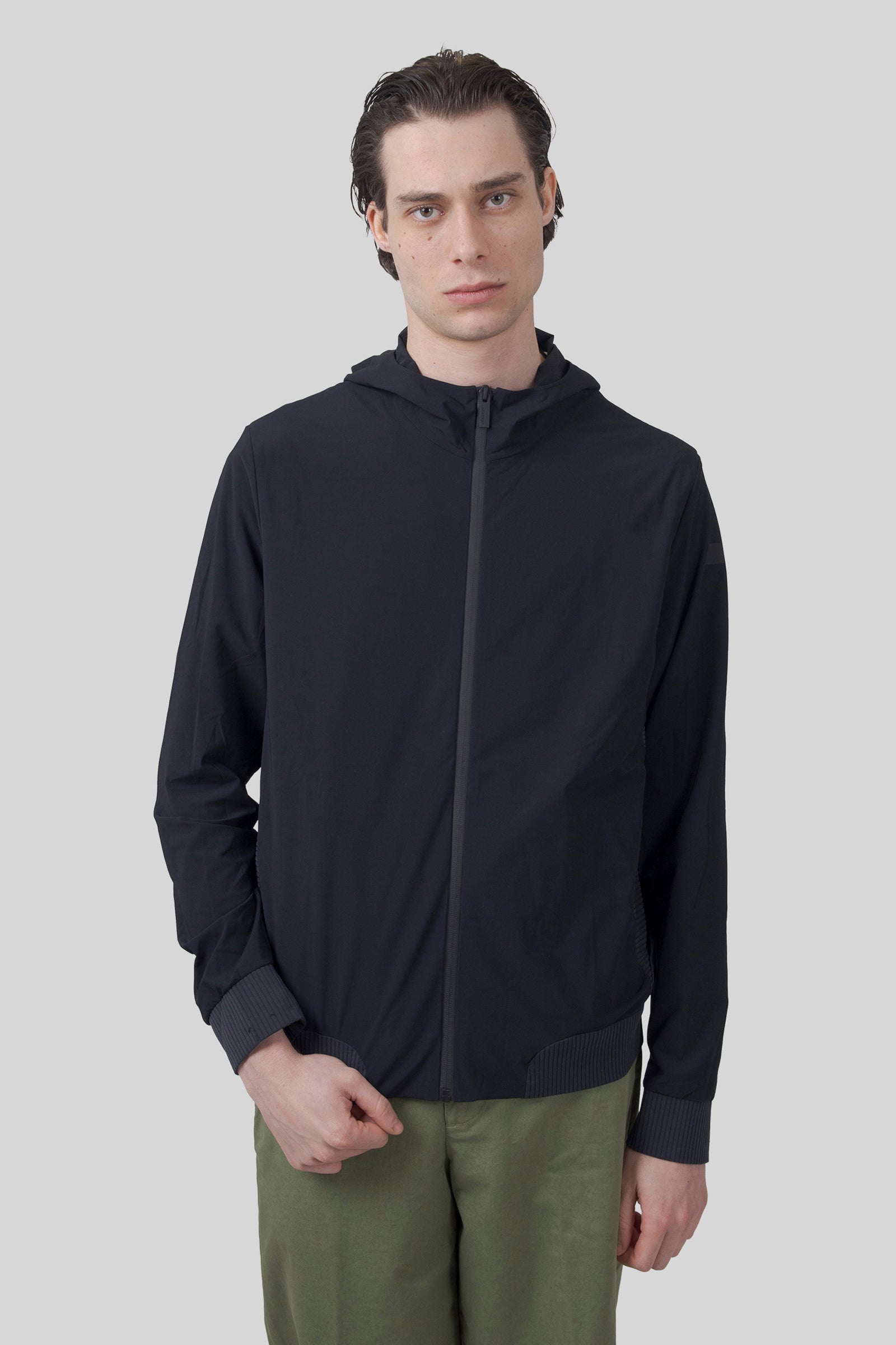 Rrd Felpa Surflex Soft Touch Hood Zip Blu Uomo - 2