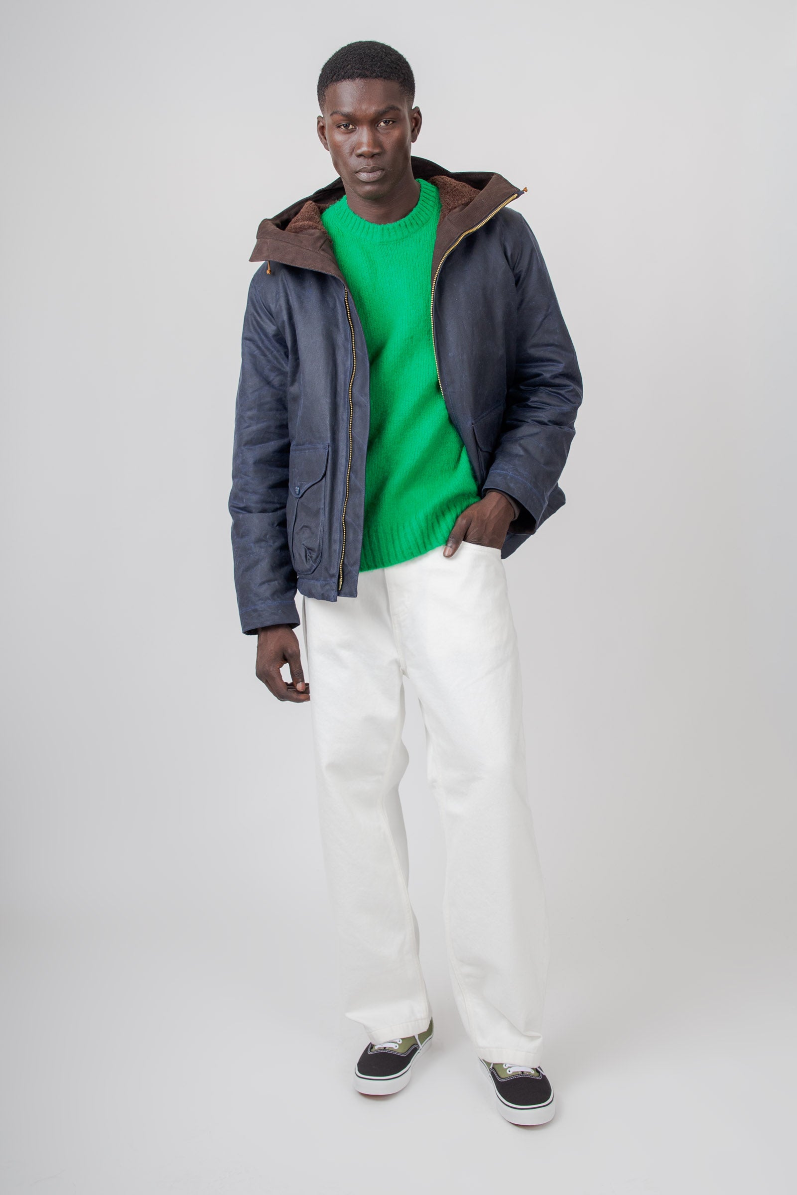 Aspesi Maglia Girocollo In Lana Shetland Verde Smeraldo Uomo - 6