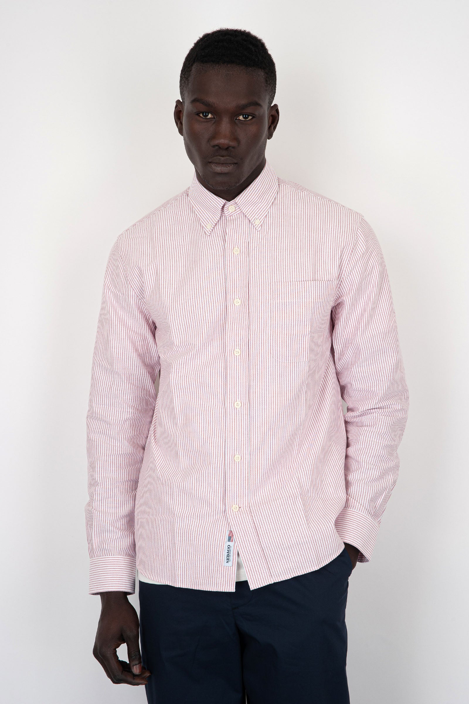 Sebago Camicia Doubling Rosa Uomo - 1