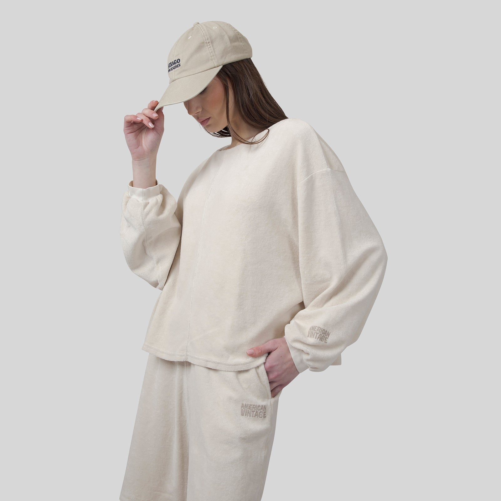 American Vintage Felpa Fuxow Crema Donna - 8