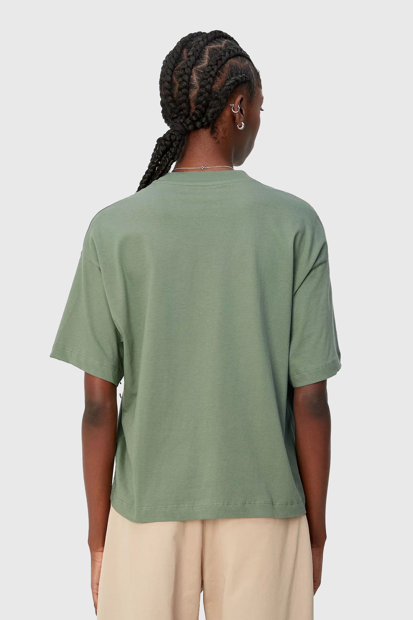 Carhartt Wip W' S/s Chester T-shirt Verde Donna - 3