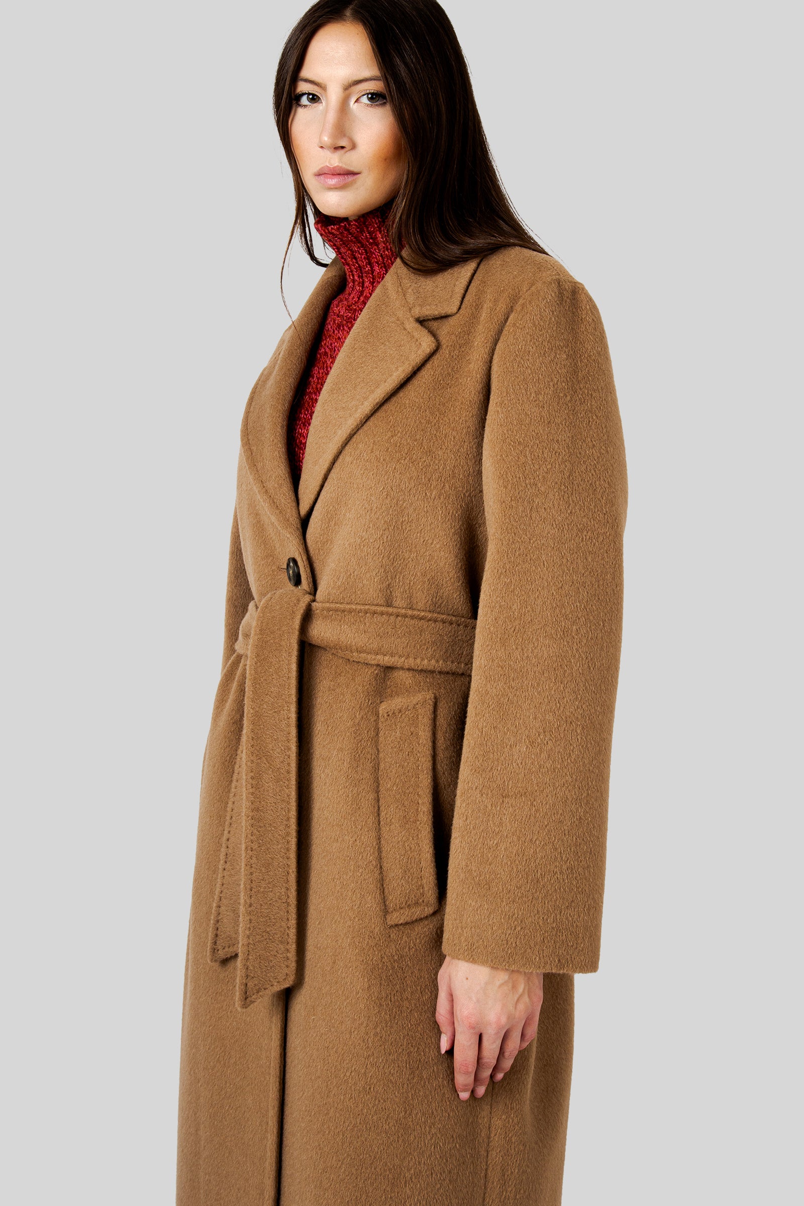 Max Mara Weekend Cappotto Lungo In Orsetto Di Lana E Alpaca Bronte Cammello Donna - 3