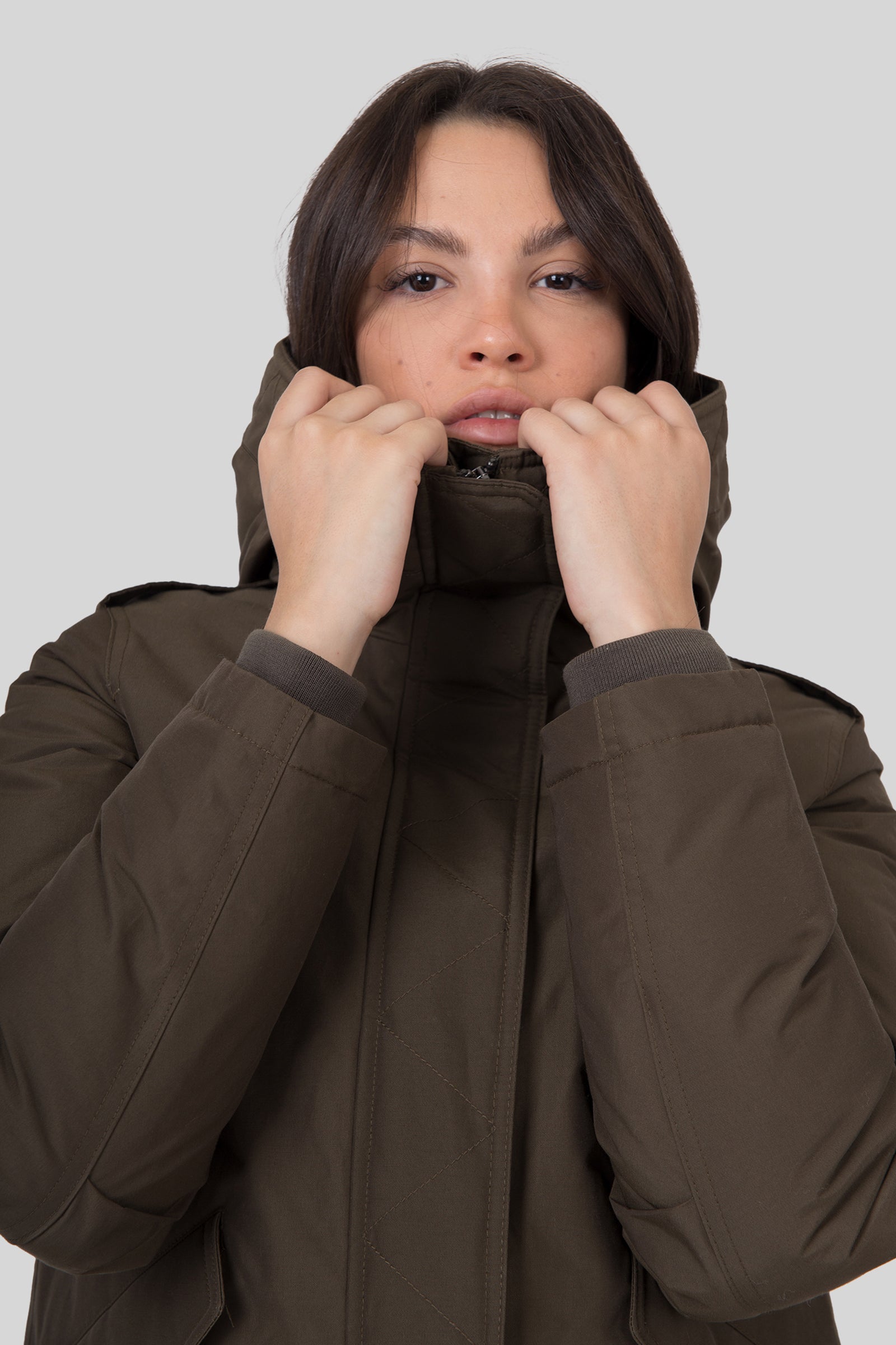 Woolrich Military Jacket Verde Scuro Donna - 4