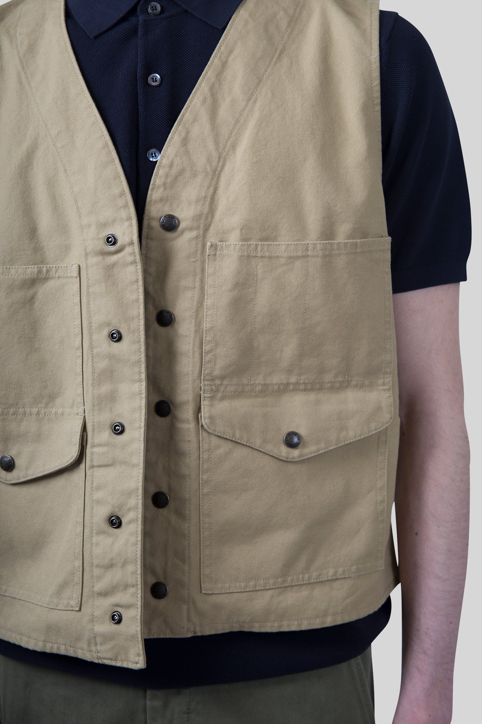 Filson Dry Tin Vest Beige Uomo - 7